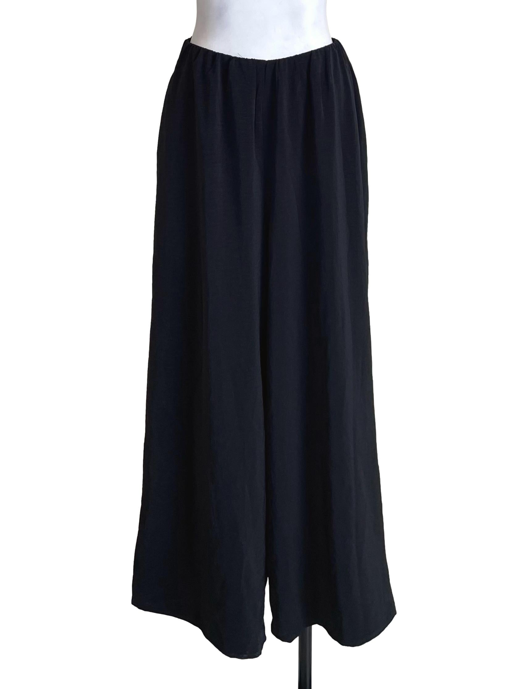 Black Wide Leg Flowy Pants TTR