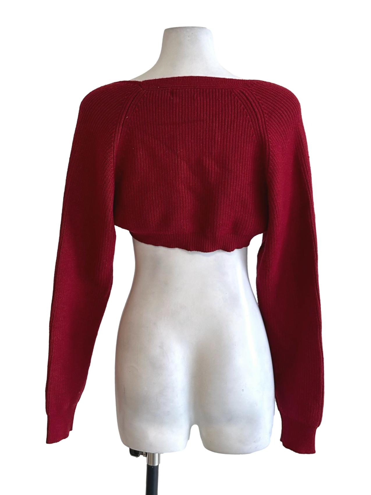 Blood Red Knitted Bolero