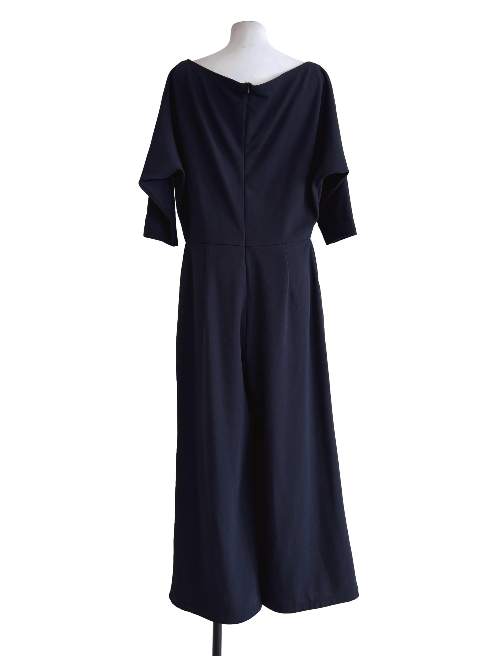 Blue Black Wide Leg Jumpsuit