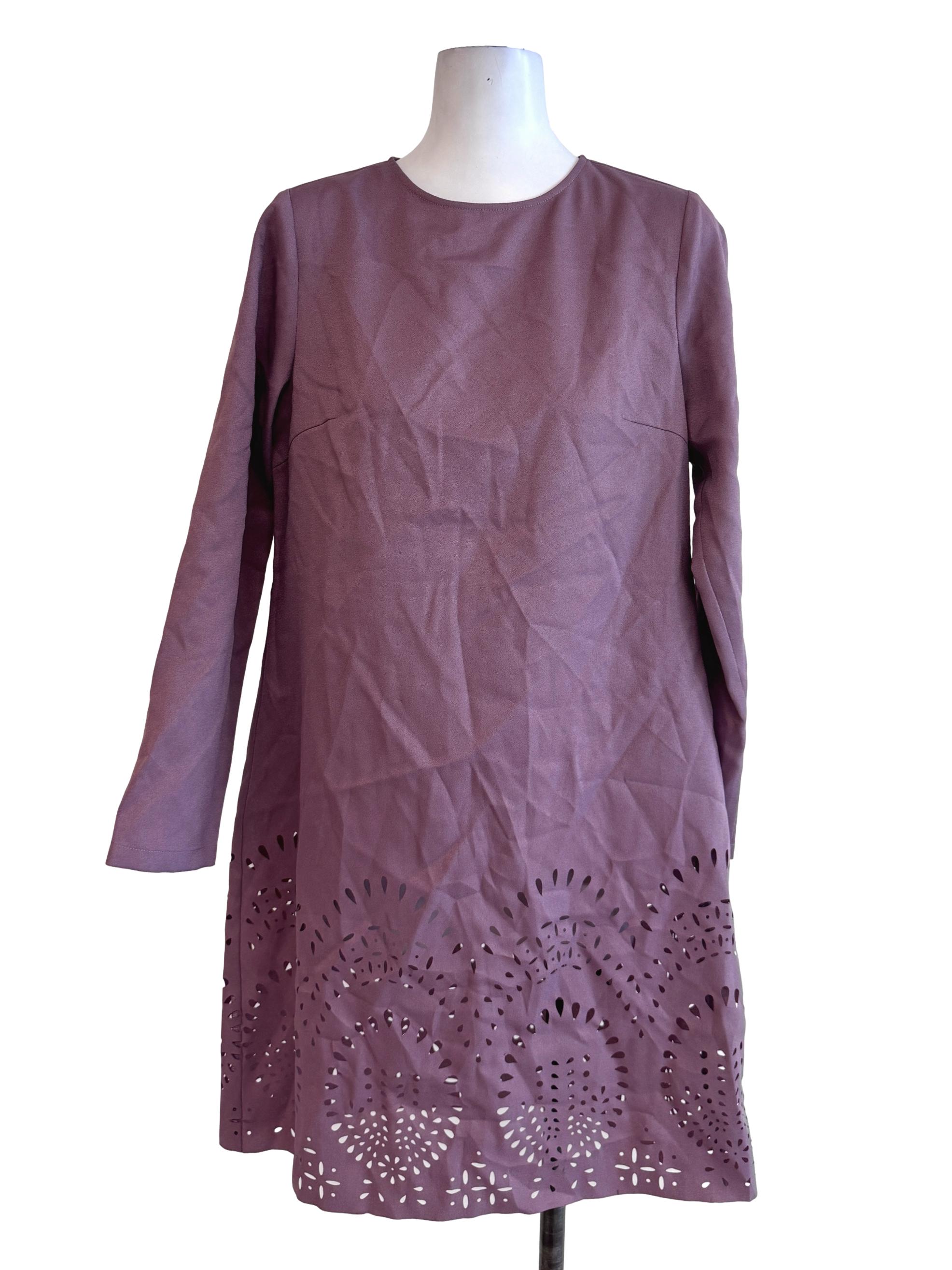Mauve Purple Hem Dress