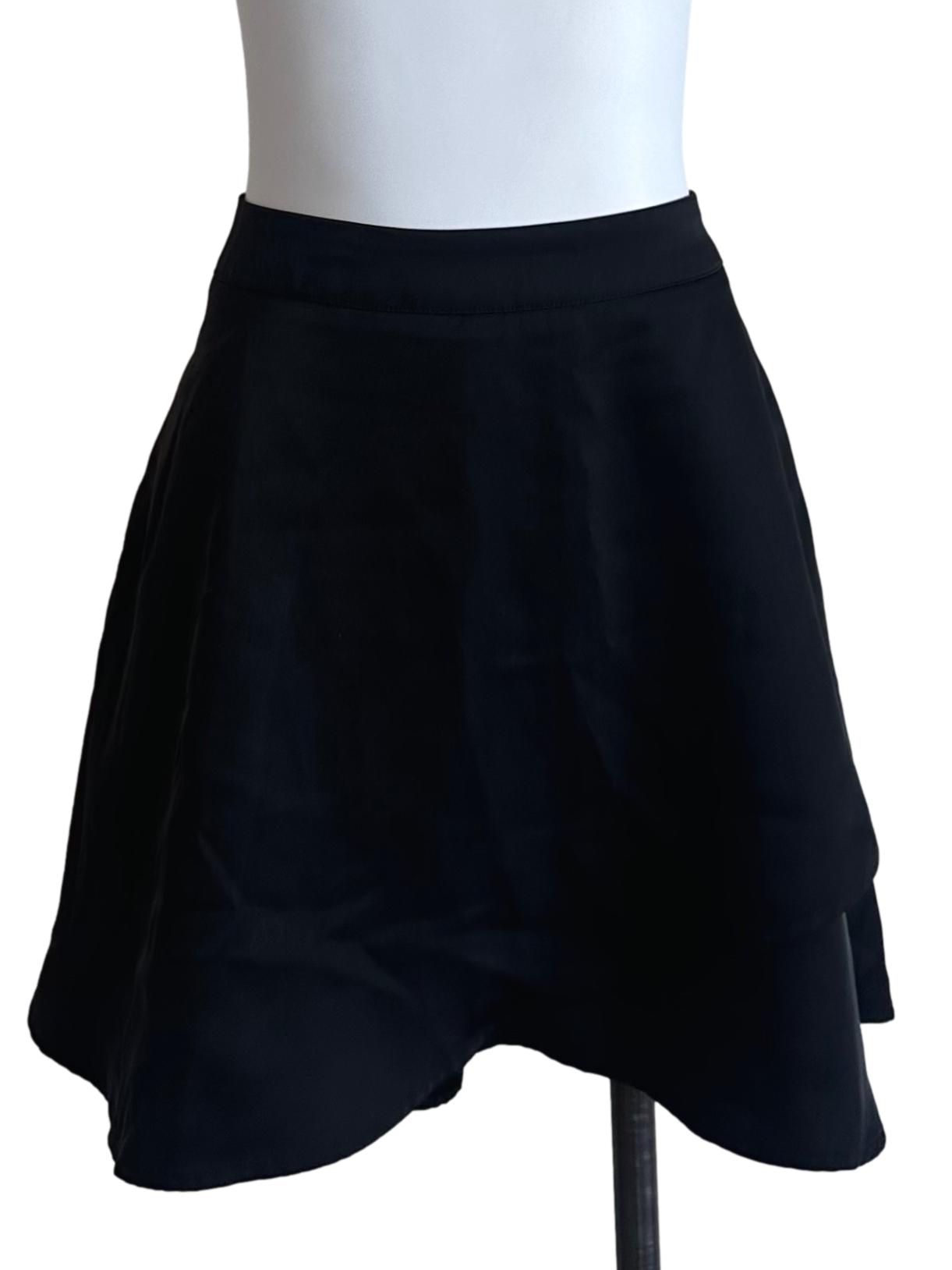 Raven Black Asymmetric Skorts