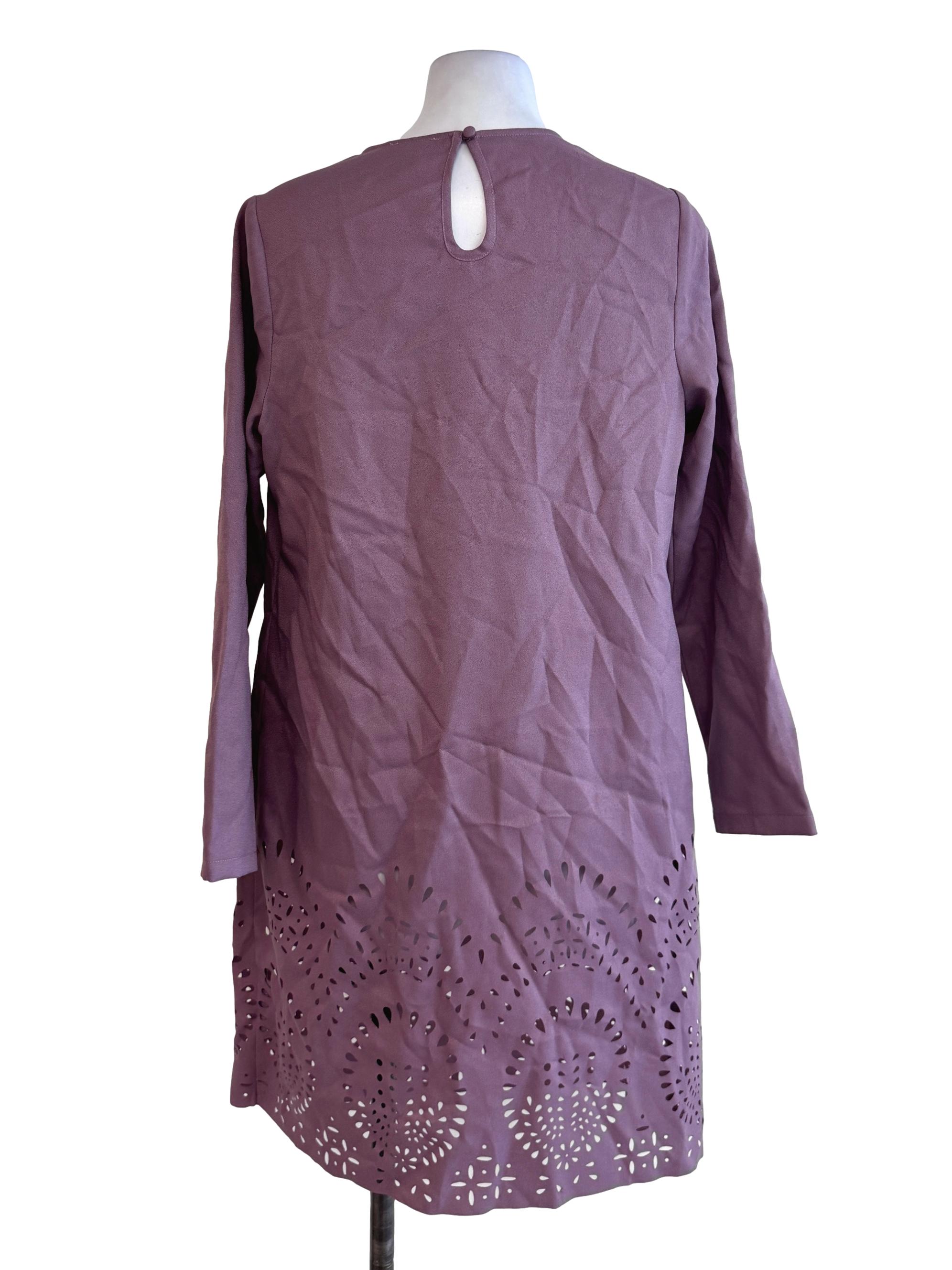 Mauve Purple Hem Dress