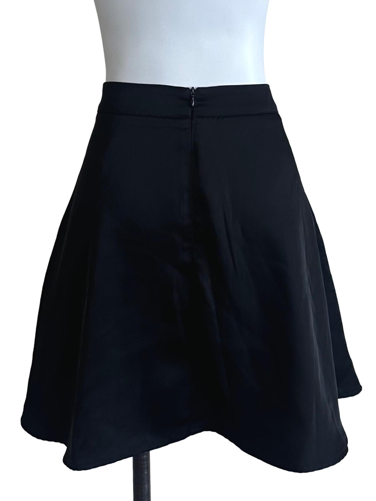 Raven Black Asymmetric Skorts