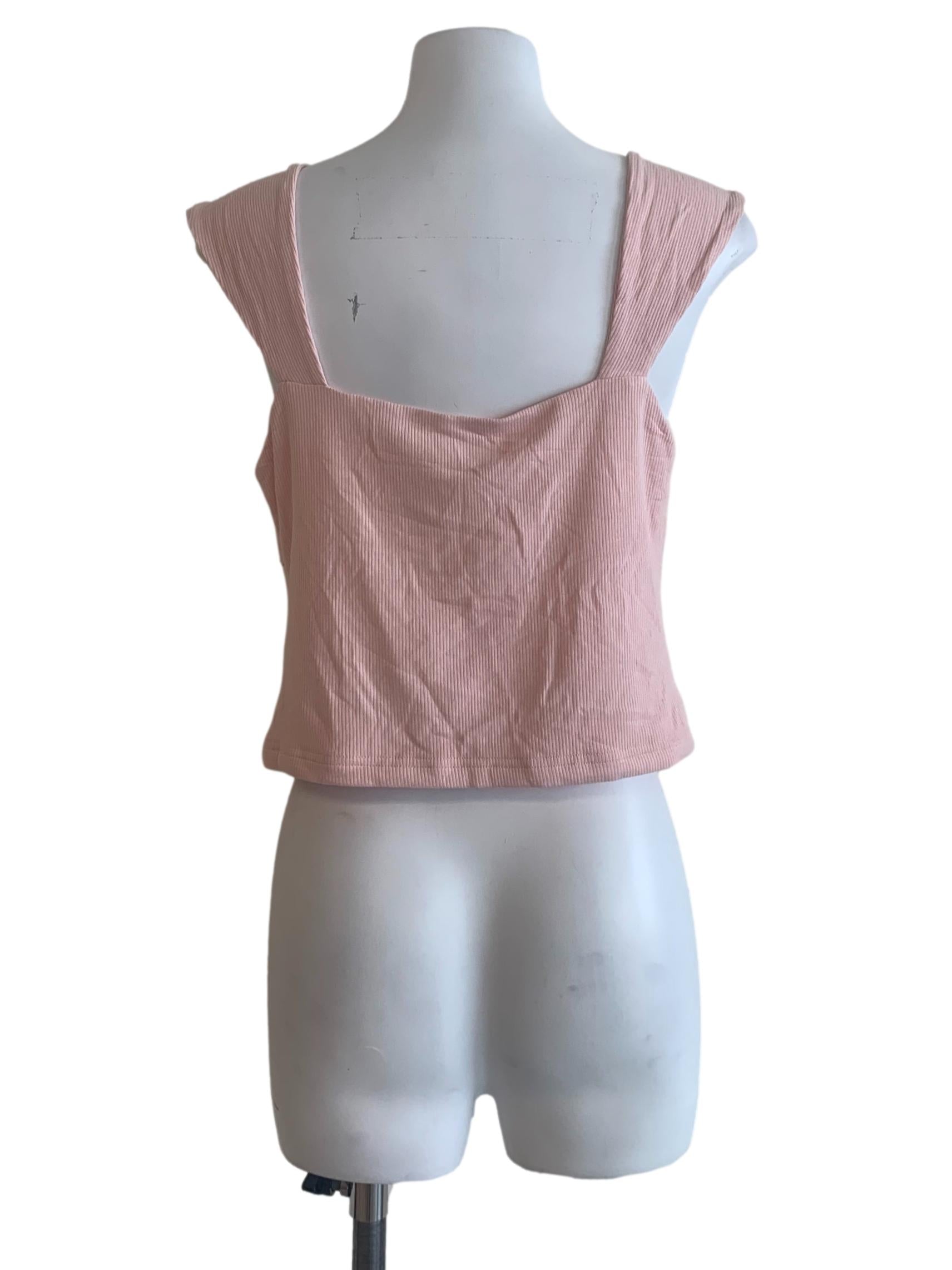 Pink Queen Anne Neck Top