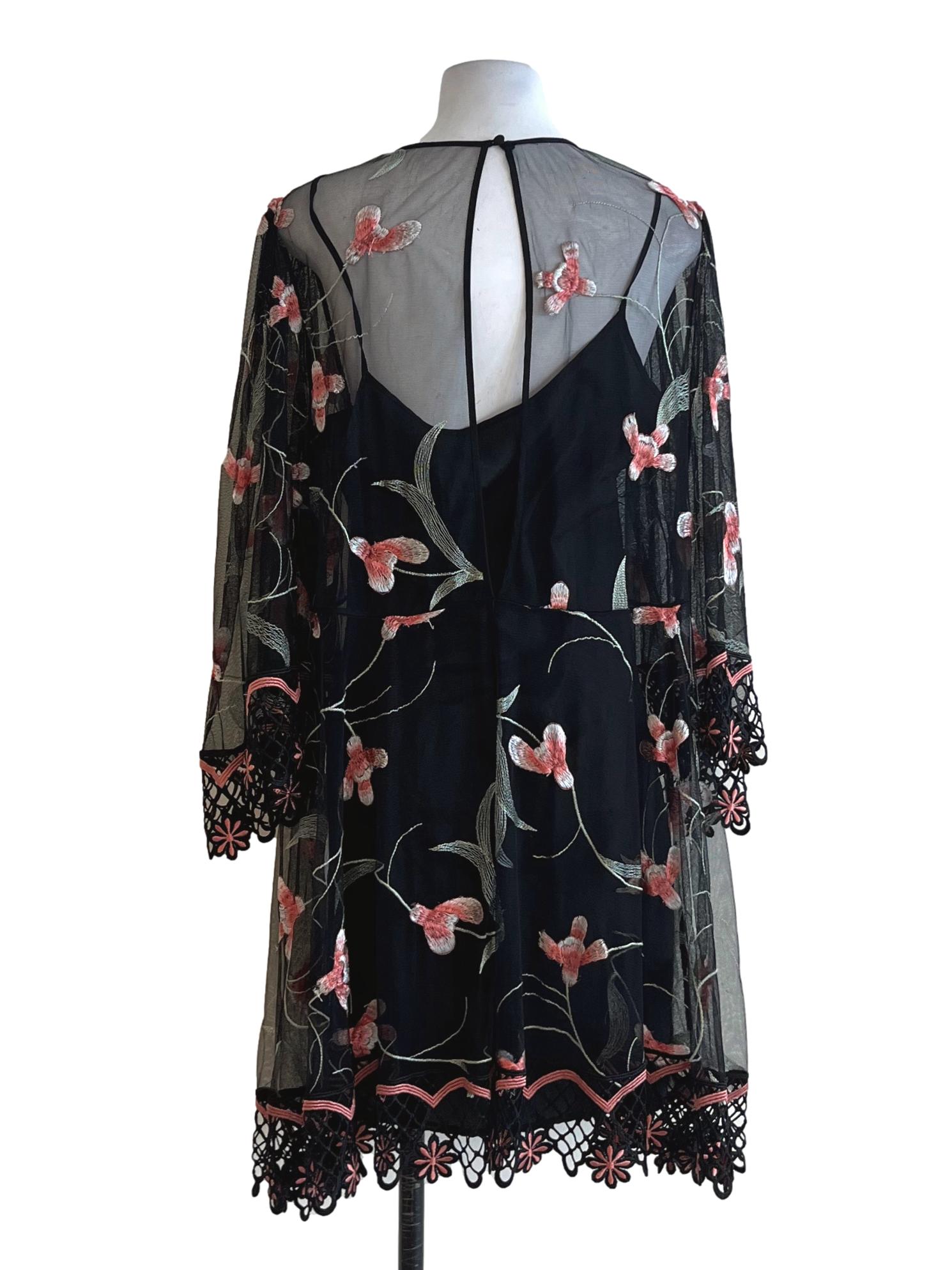 Black Lace Empire Dress