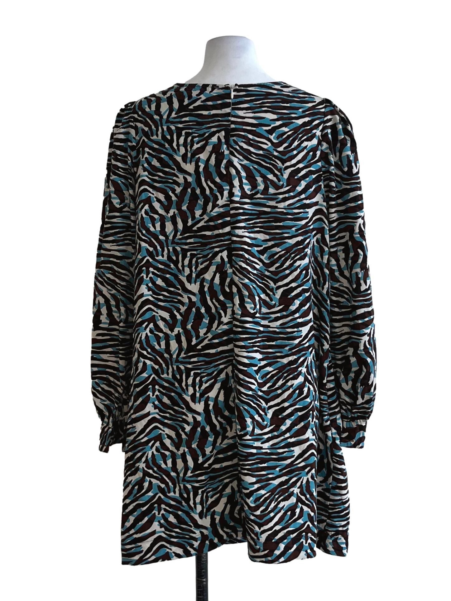 Brown Jewel Neckline Empire Dress