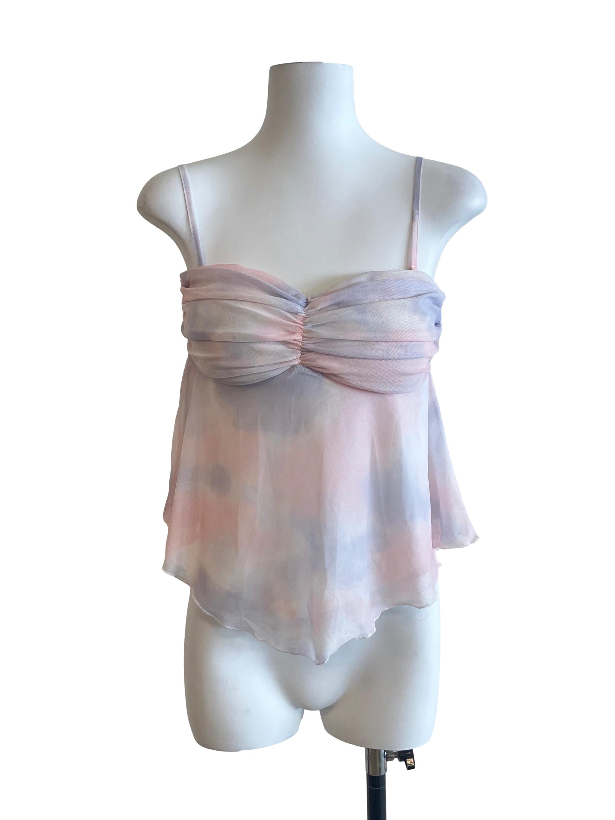 Paddle Pop Pink And Purple Flowy Top