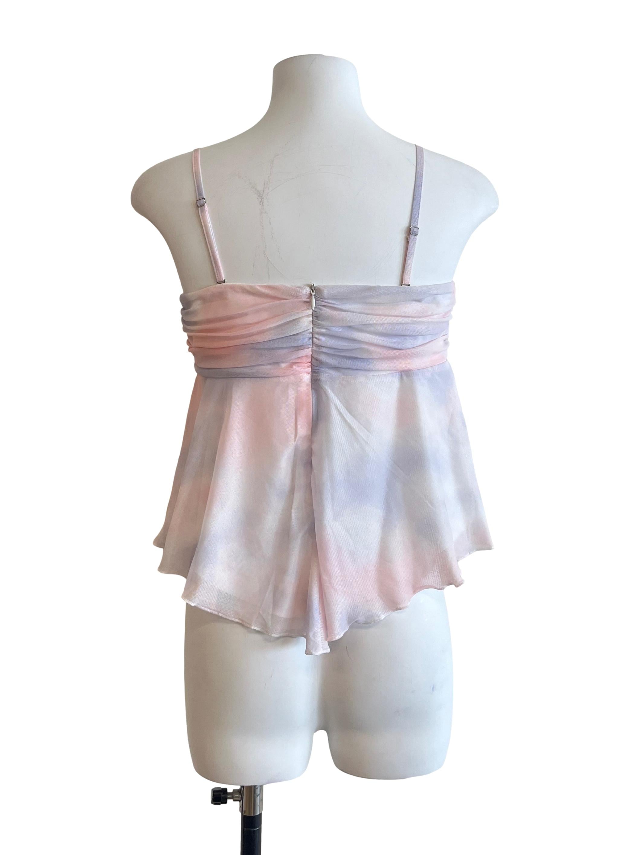 Paddle Pop Pink And Purple Flowy Top