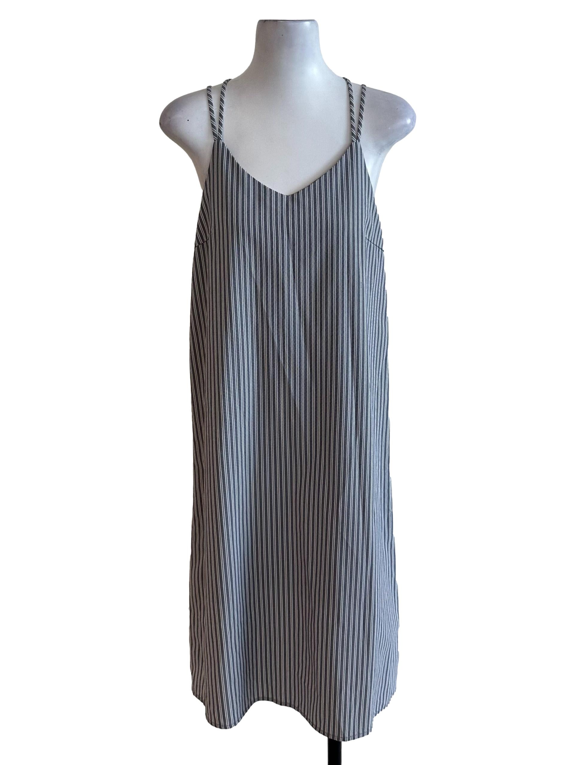Light Grey Stripe Pattern Dress