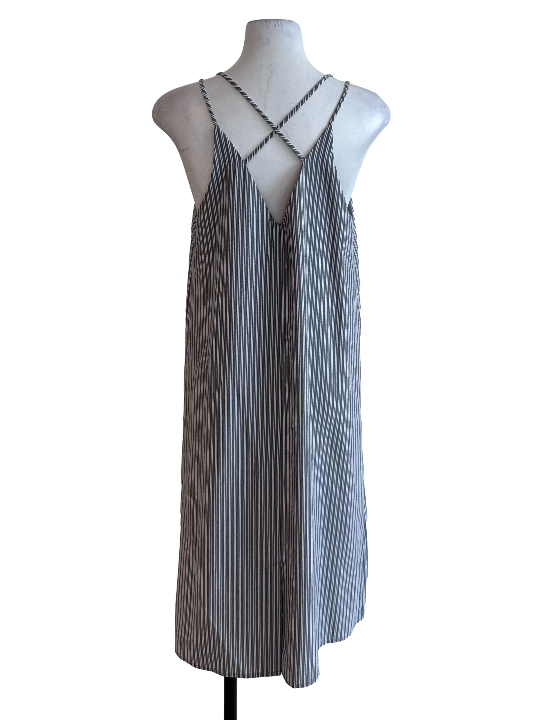 Light Grey Stripe Pattern Dress