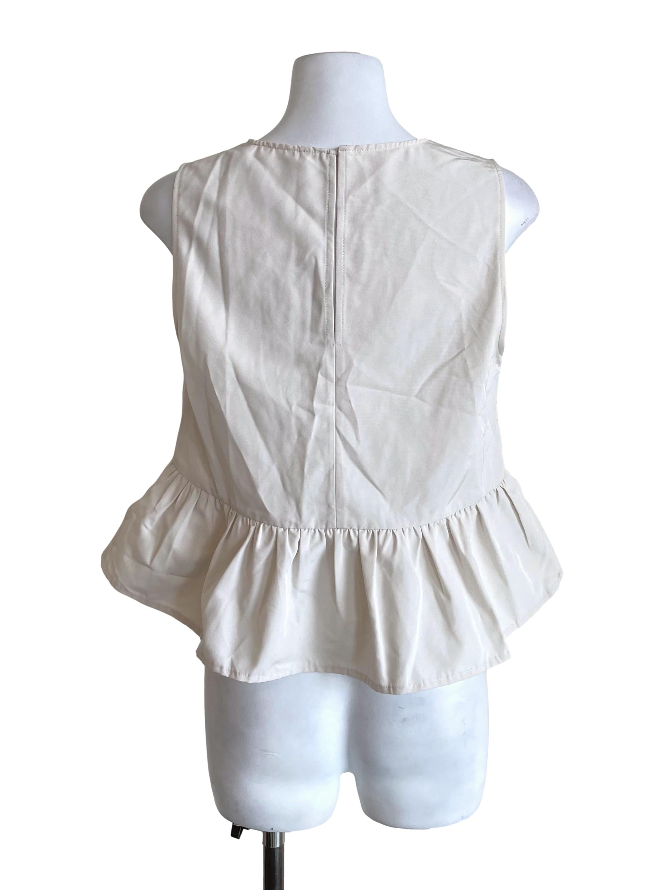Alabaster Sleeveless Peplum Top LB