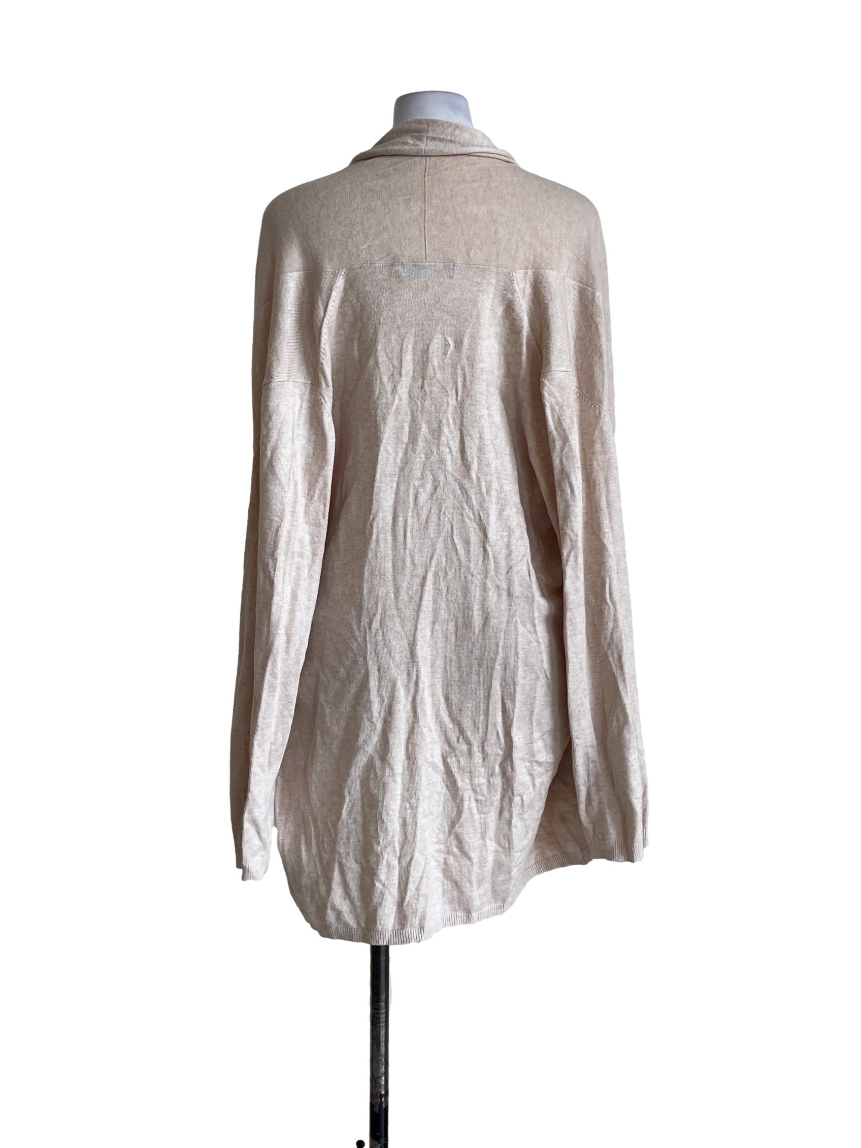 Beige Wrap Cardigan