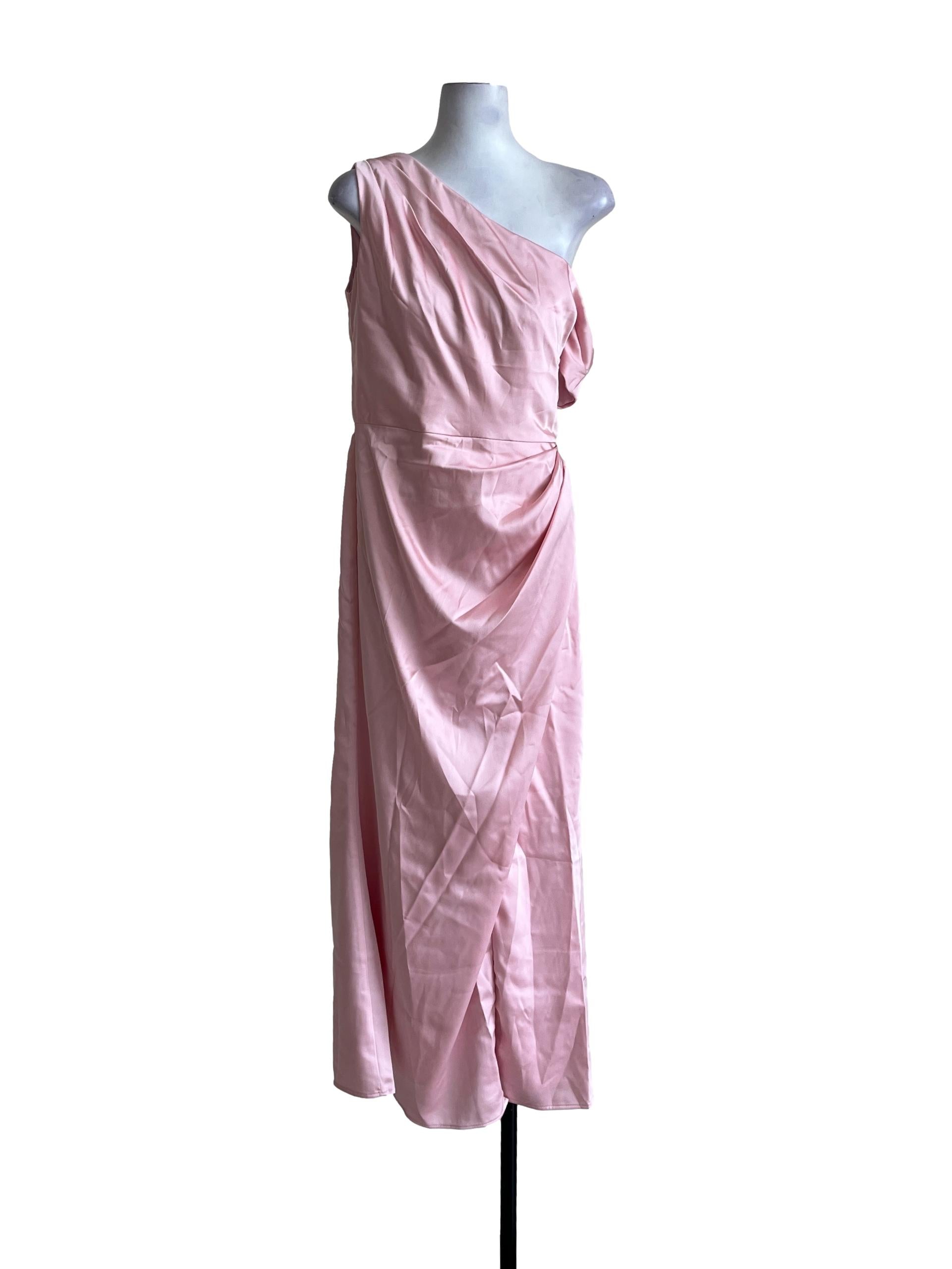 Rose Pink T-Shoulder Dress