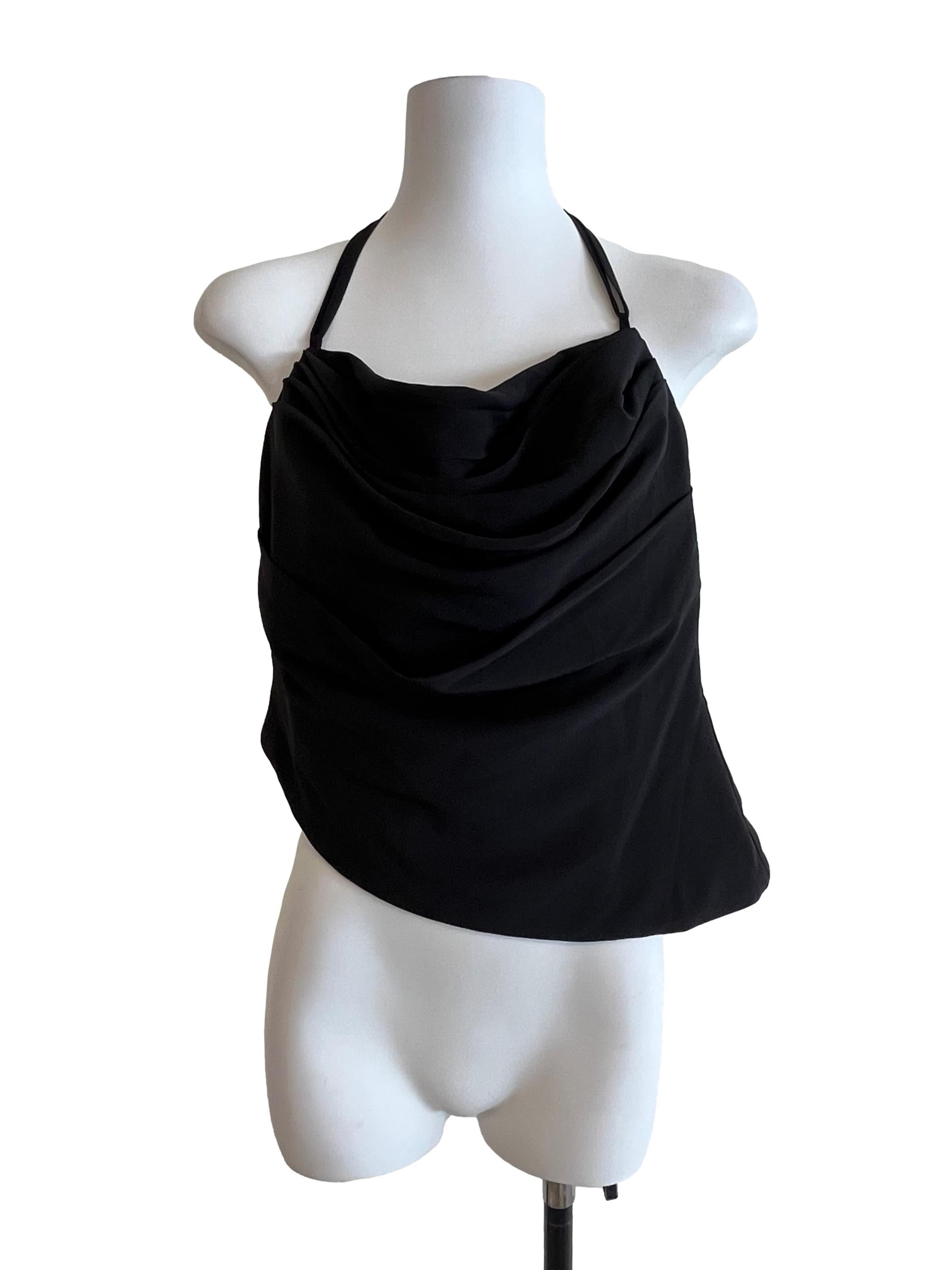 Pitch Black Cowl Neck Top