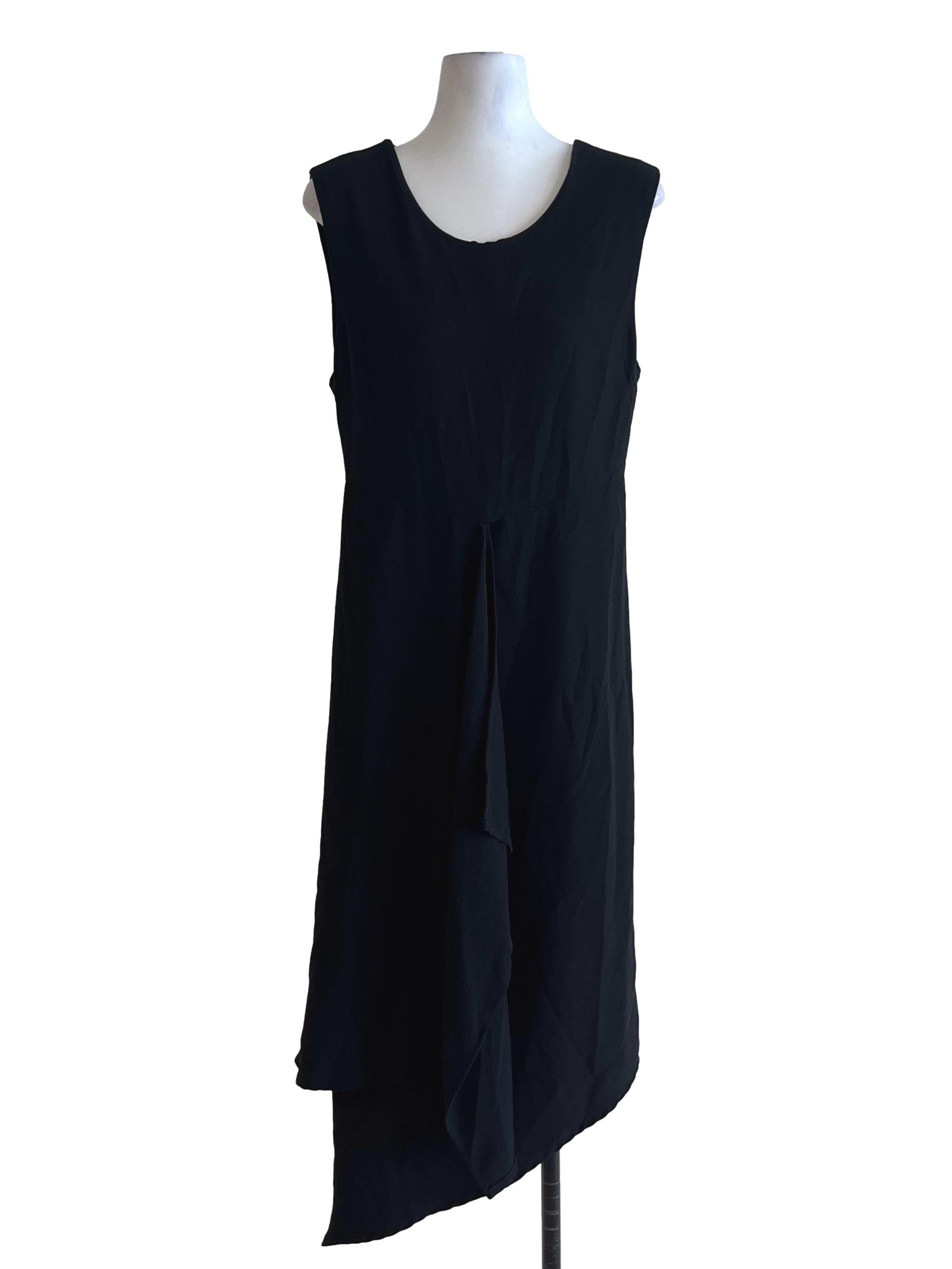 Black Jewel Neckline A-Line Dress