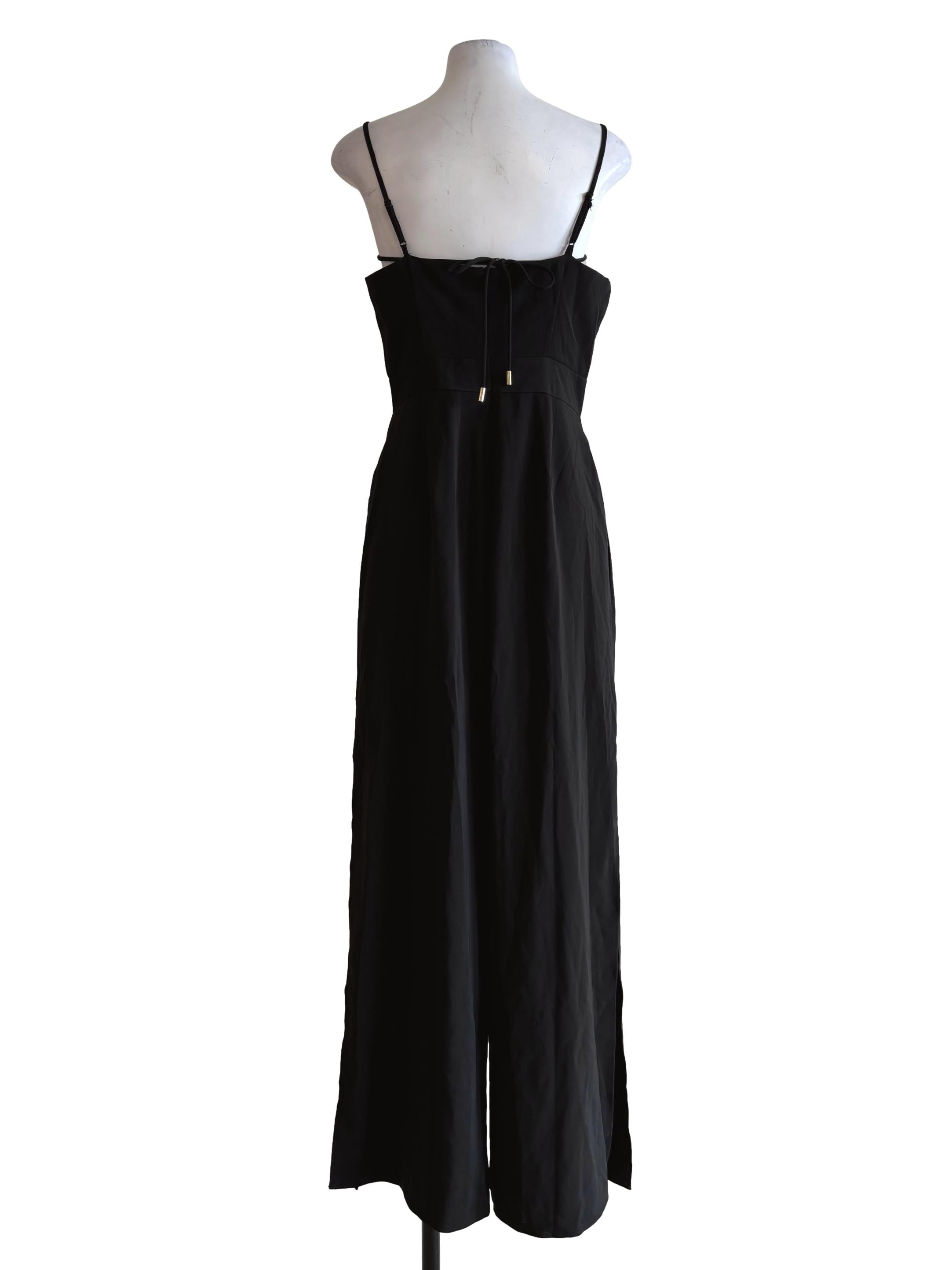 Jet Black Spaghetti Strap Jumpsuit