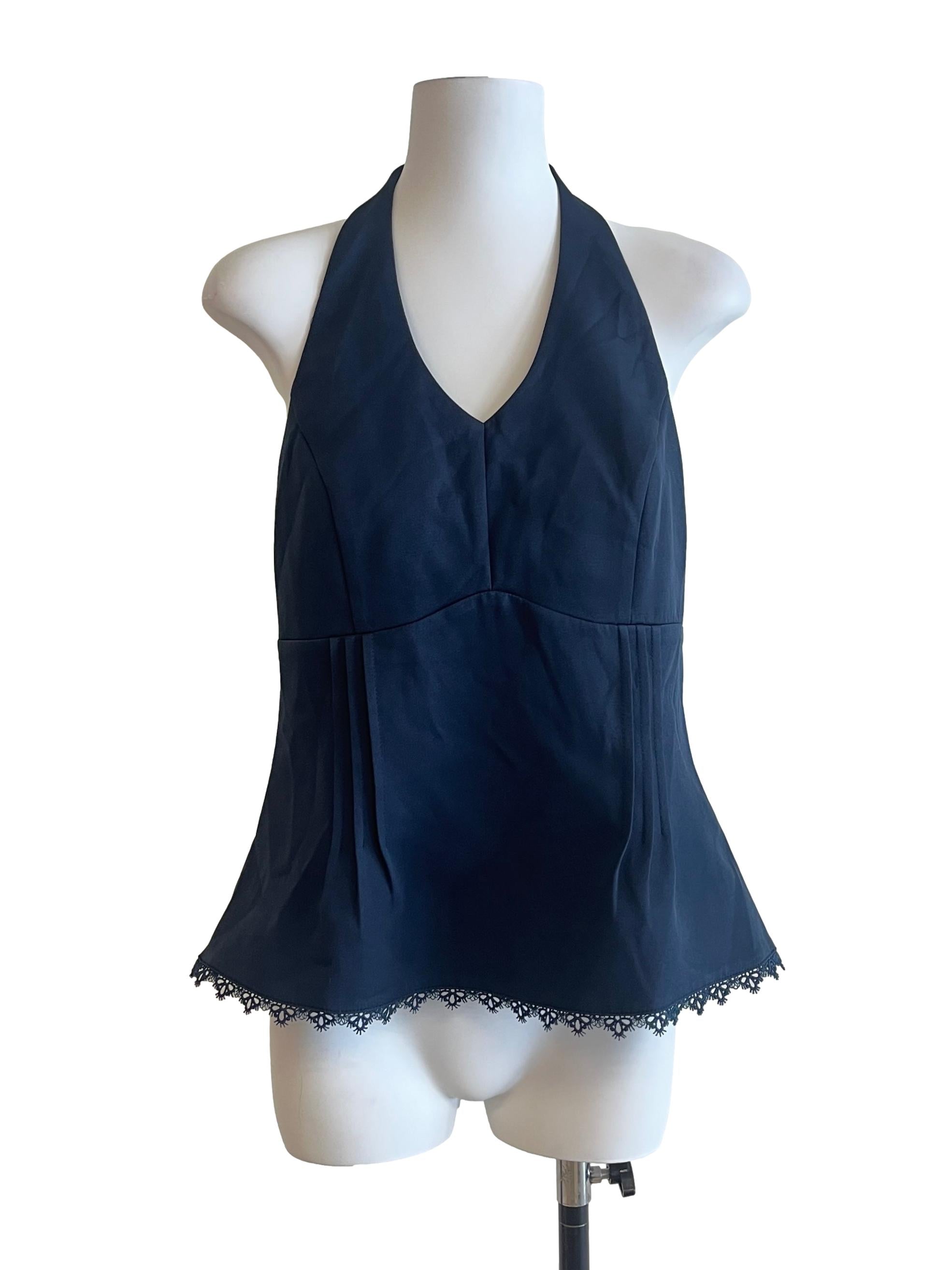 Lapis Blue Halter Top