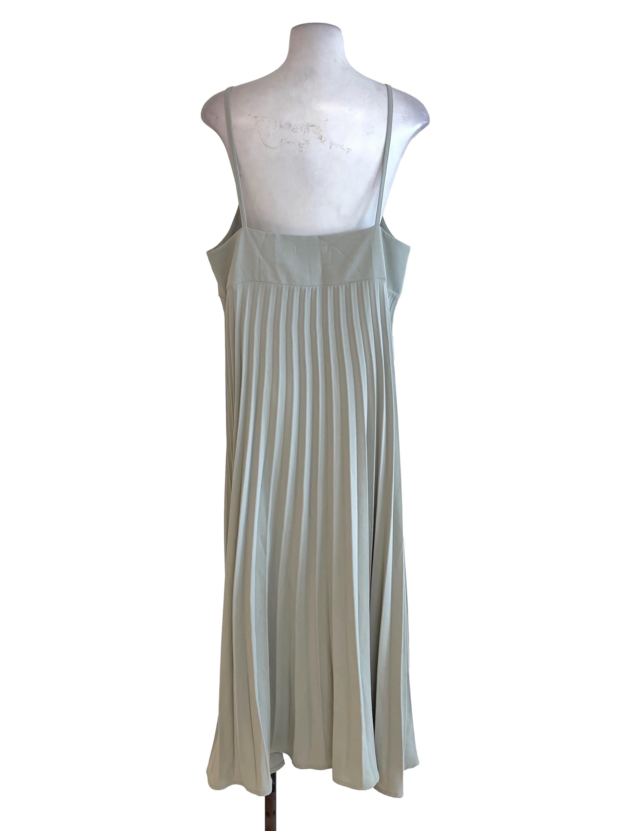 Pale Green Accordion Dress