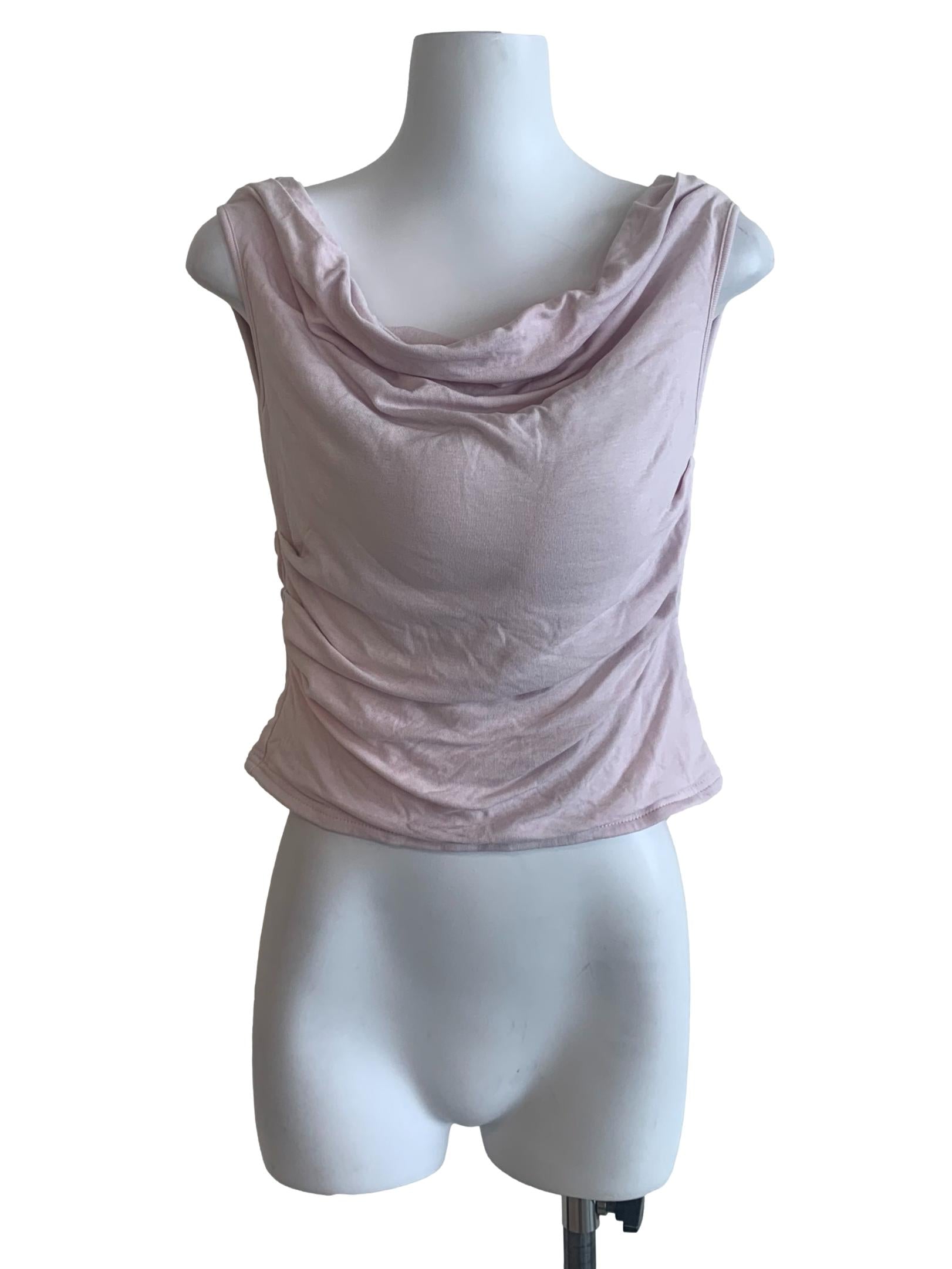 Flamingo Pink Cowl Neck Top