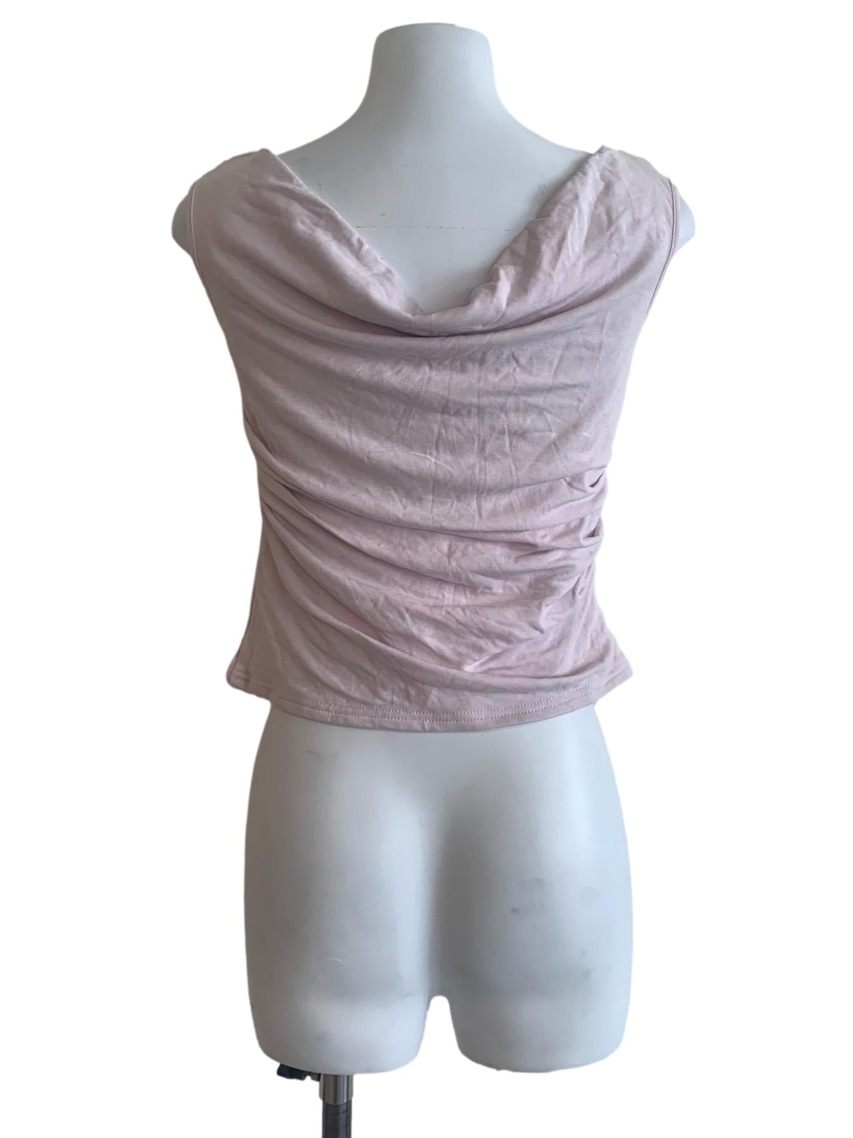 Flamingo Pink Cowl Neck Top