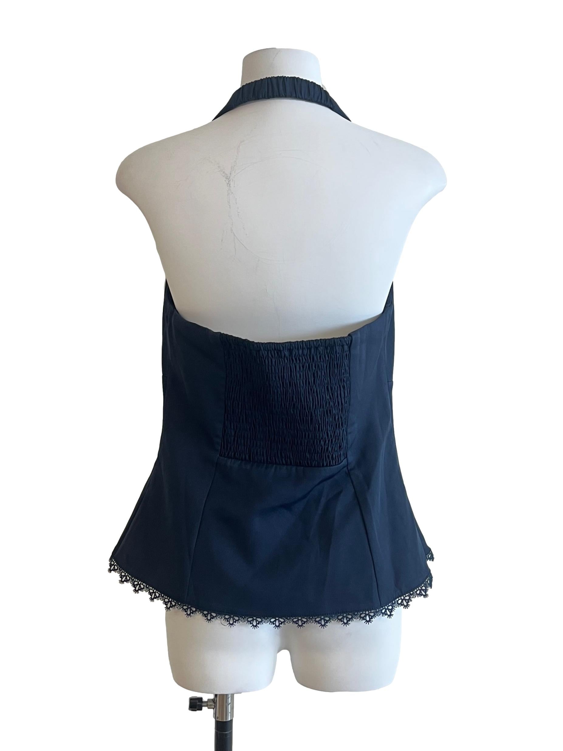 Lapis Blue Halter Top