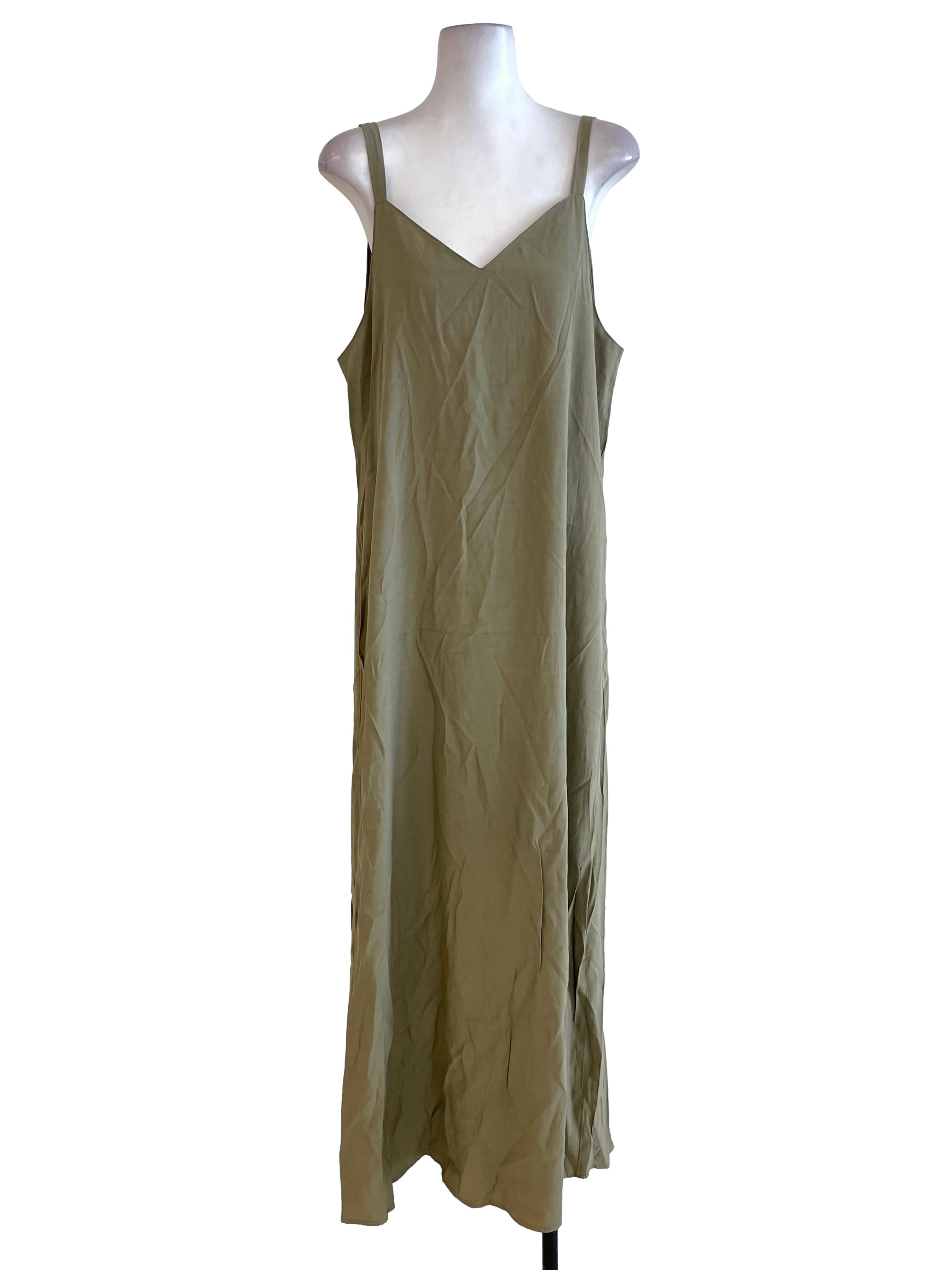 Olive Green Cami Loose Dress