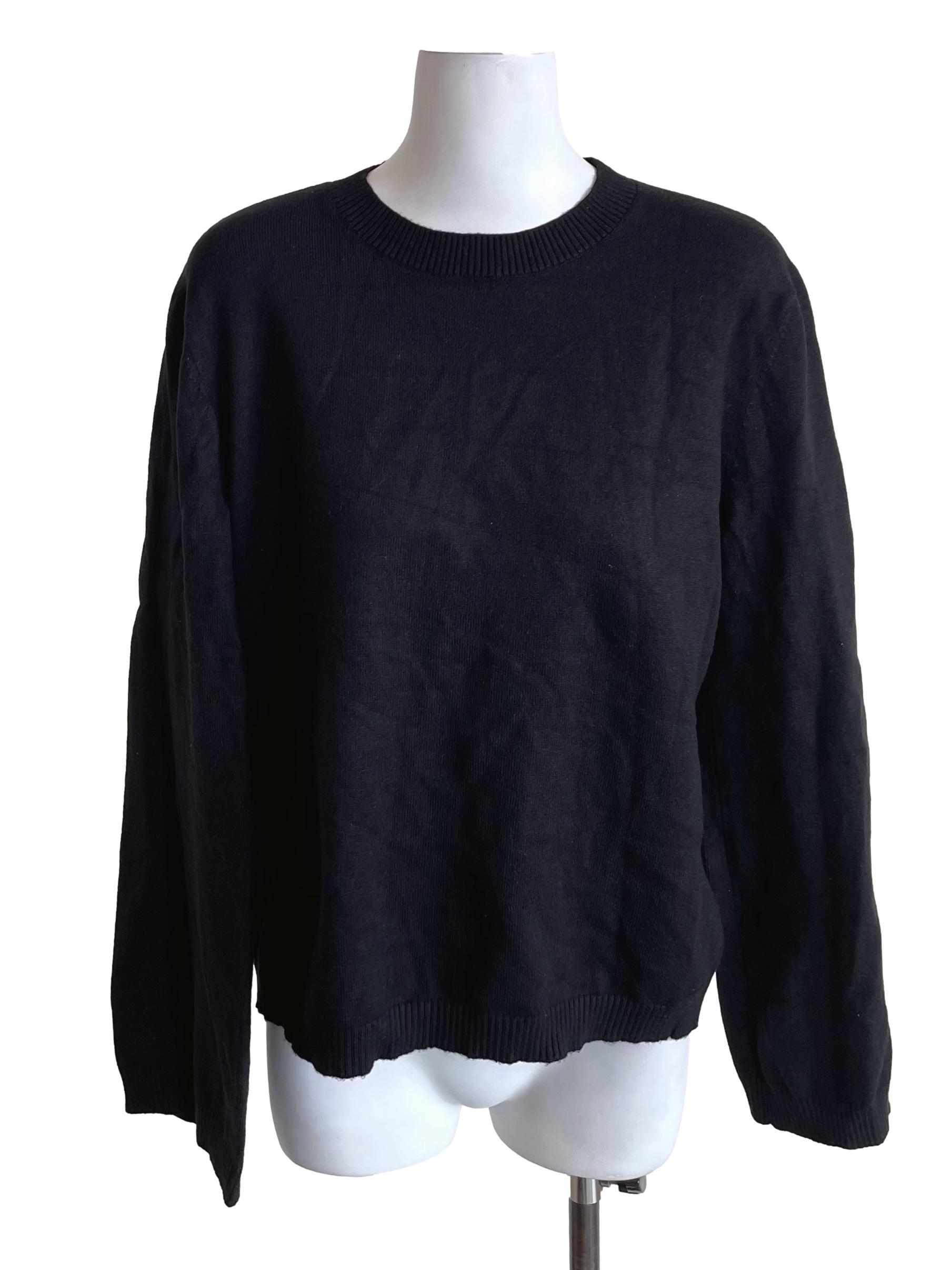 Black Cape Sleeves Knit Sweater