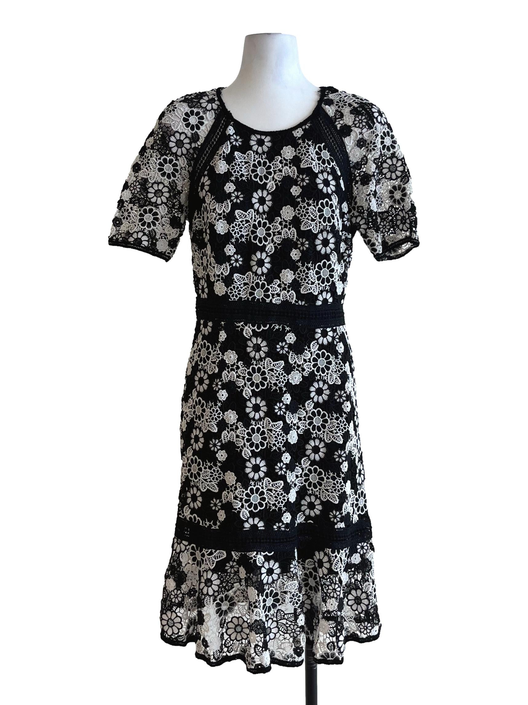 Black Lace Empire Dress