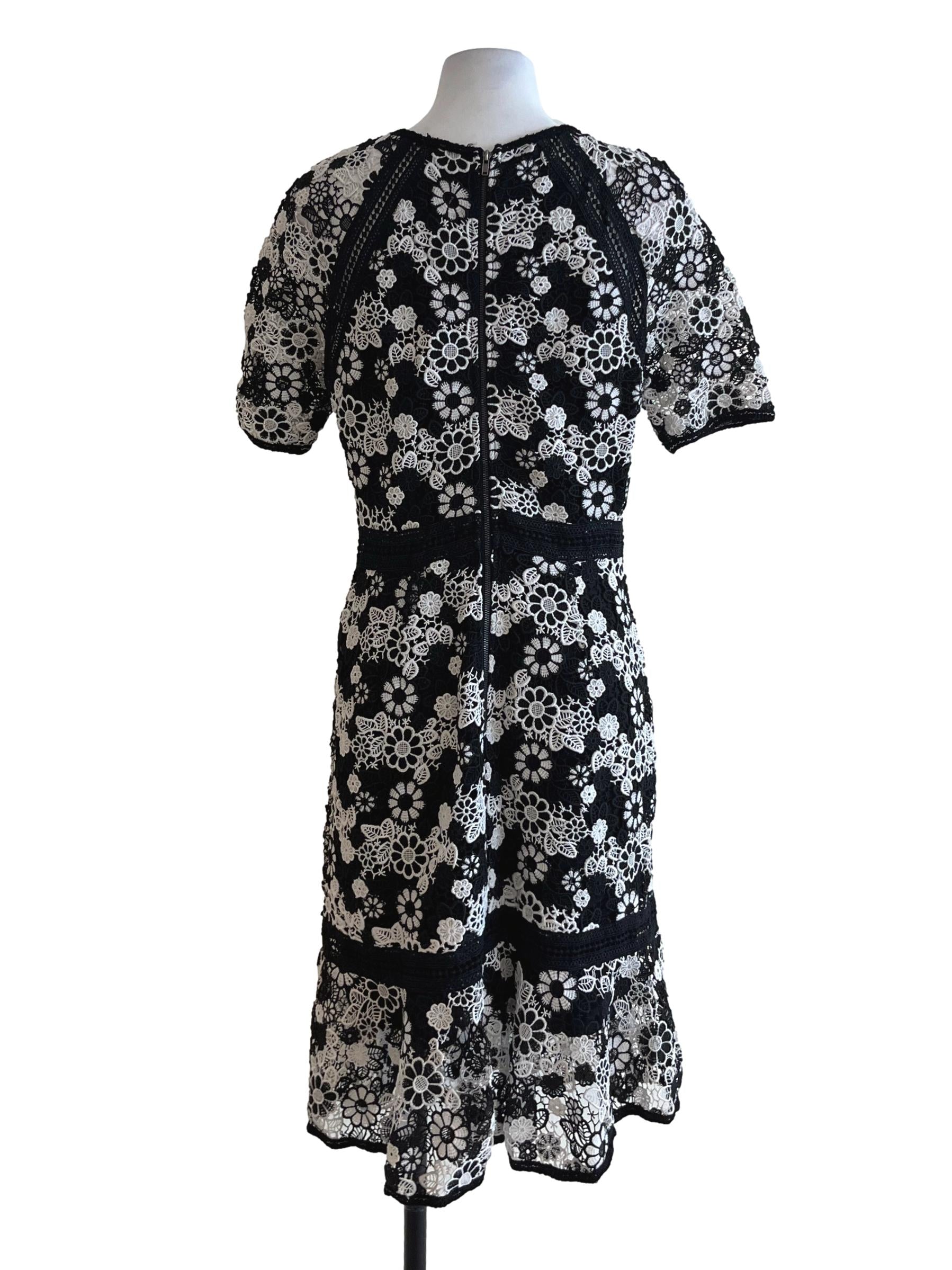 Black Lace Empire Dress