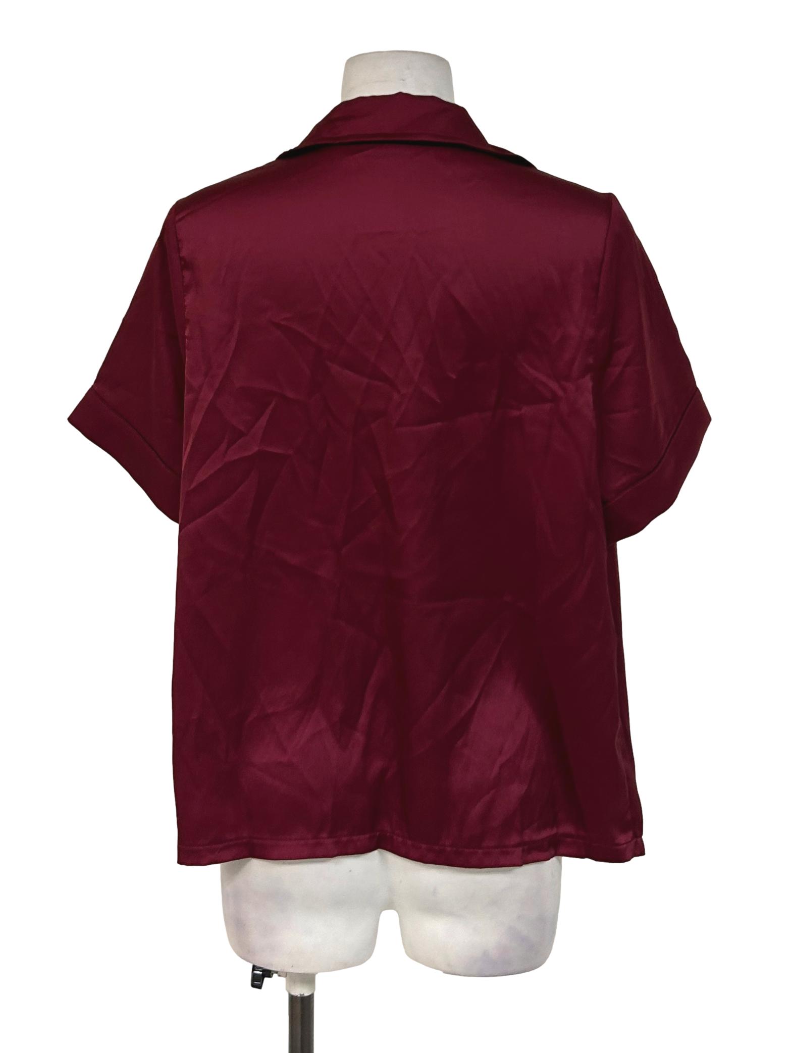 Blood Red Satin Top