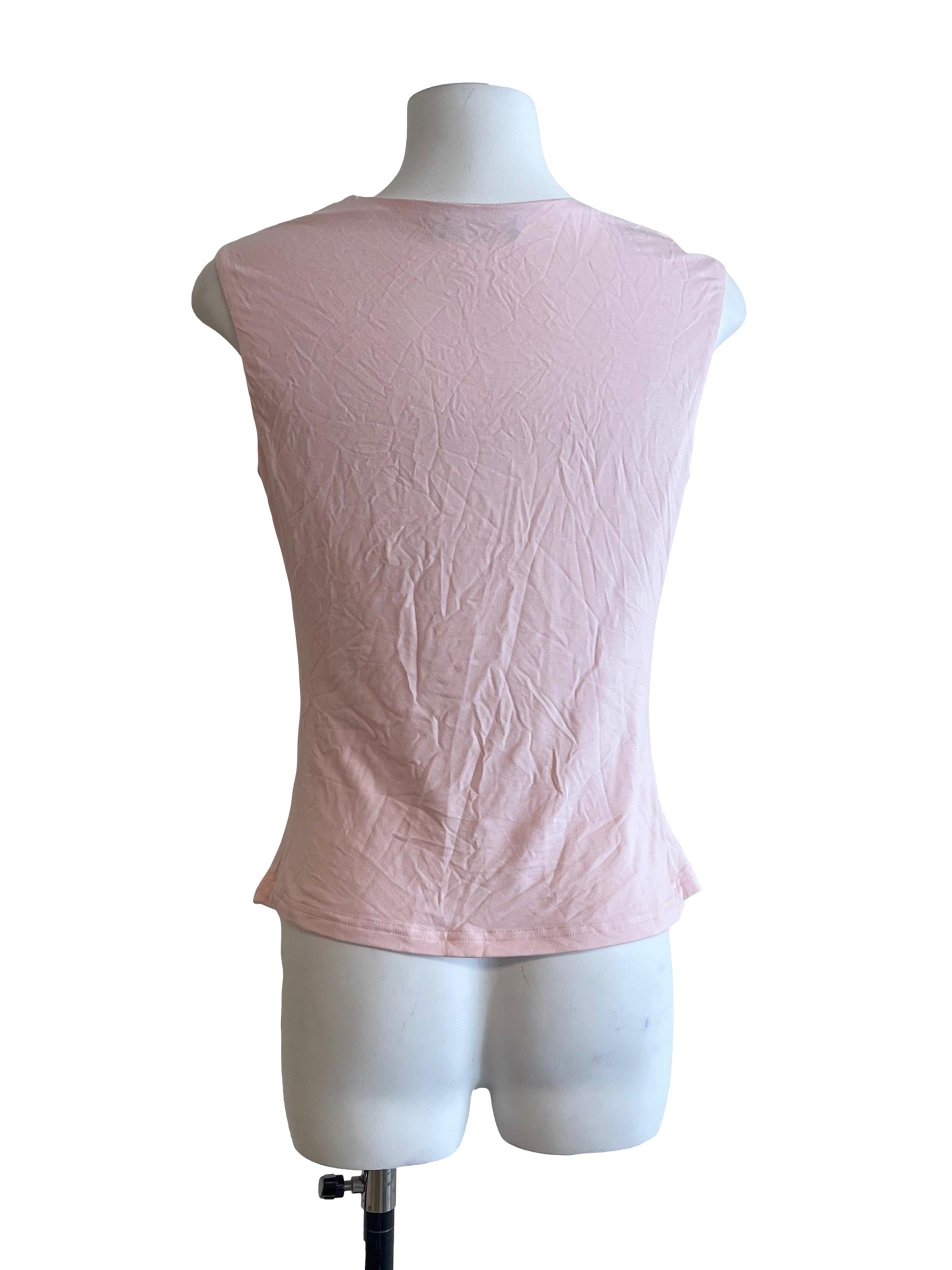 Peach Pink Sleeveless Top