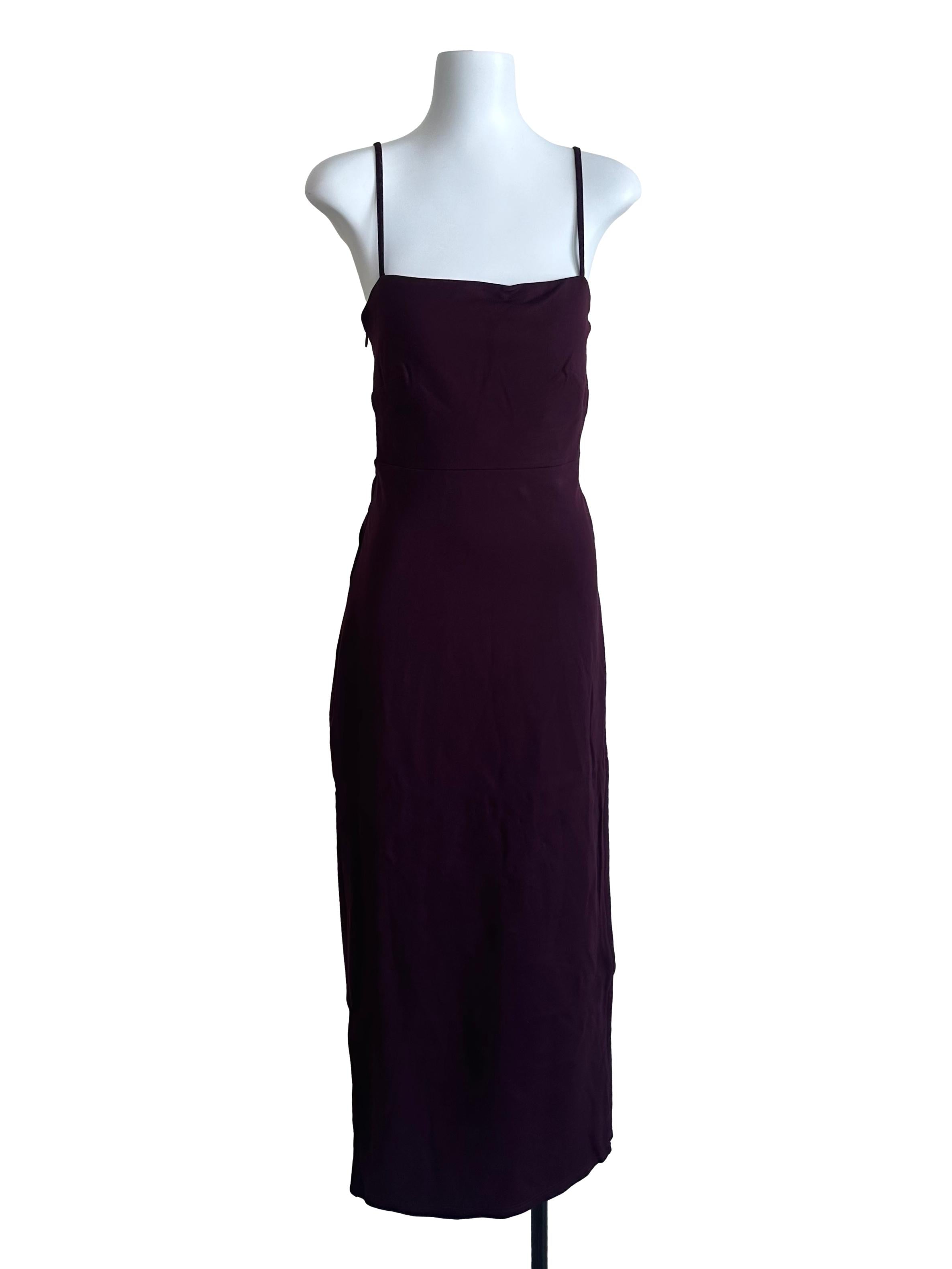 Plum Purple Square Neck Bodycon Dress