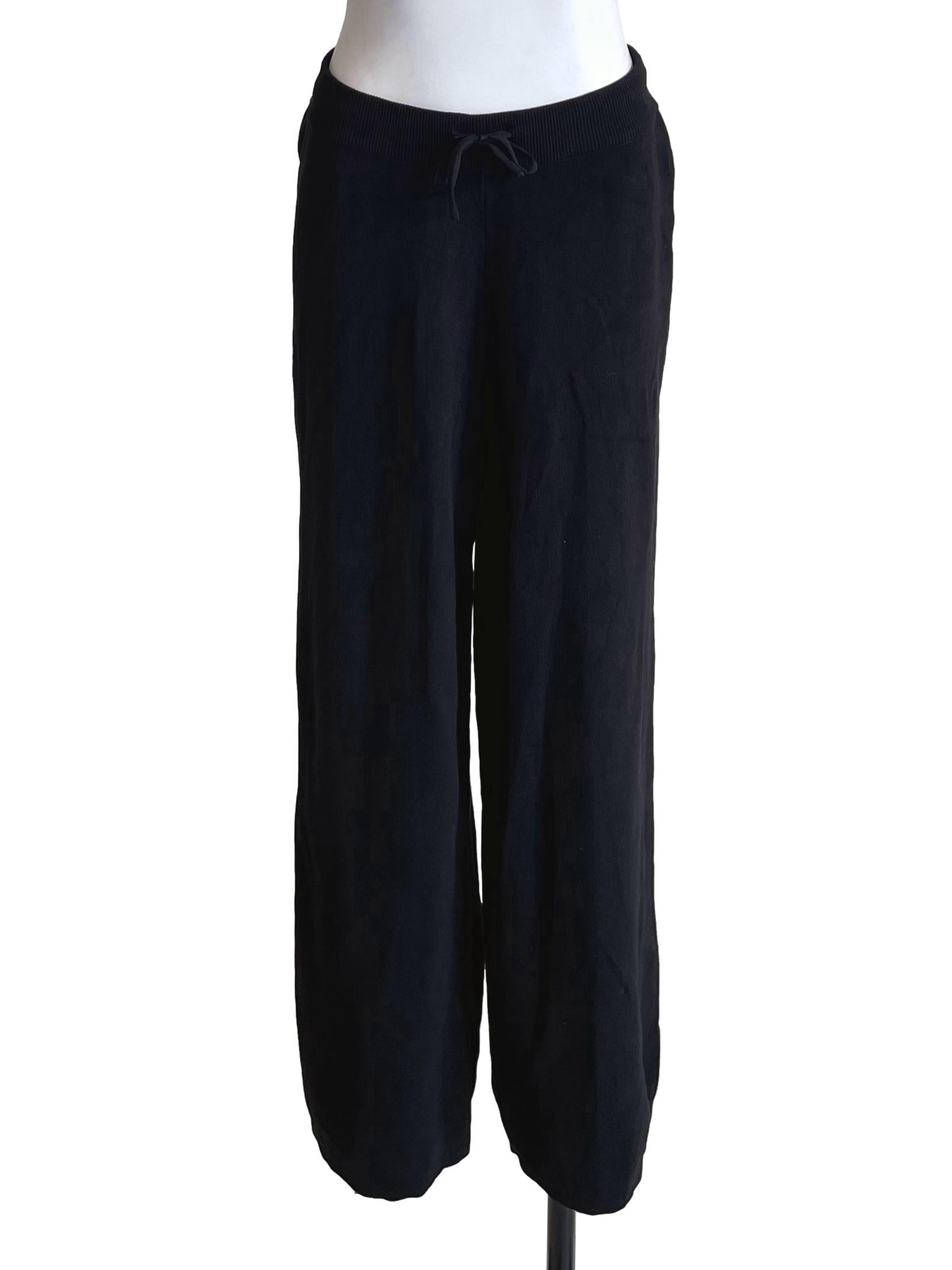 Black Knit Sweatpants