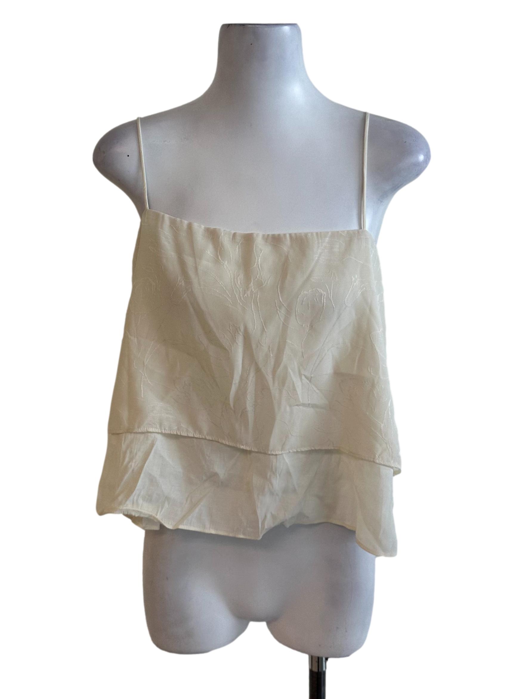 Dusty Yellow Layered Square Neck Top