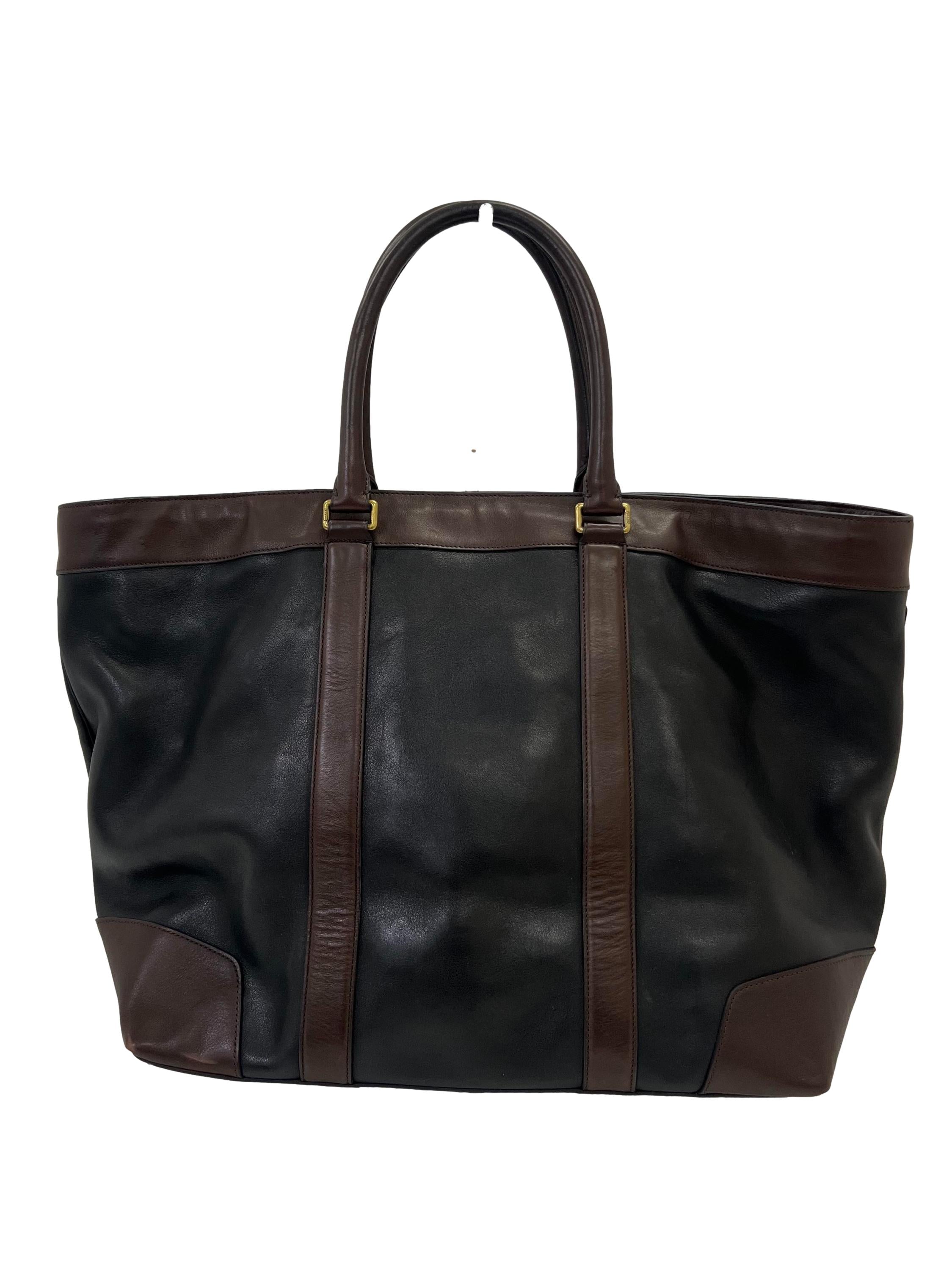 Brown Legacy Bleecker Large Tote Bag