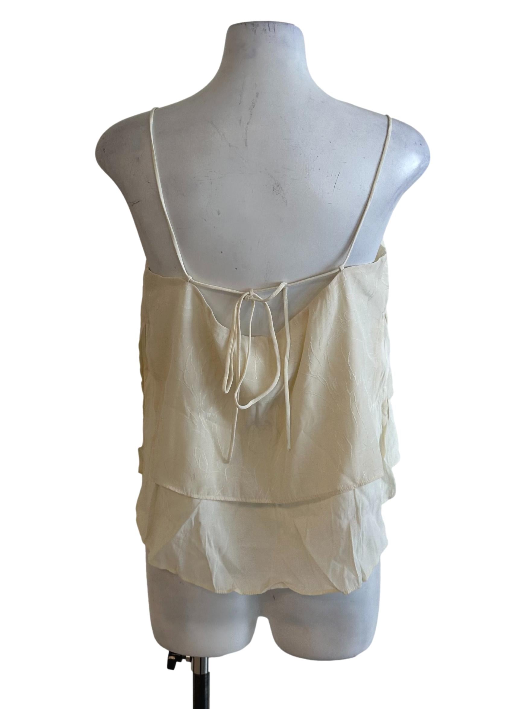 Dusty Yellow Layered Square Neck Top
