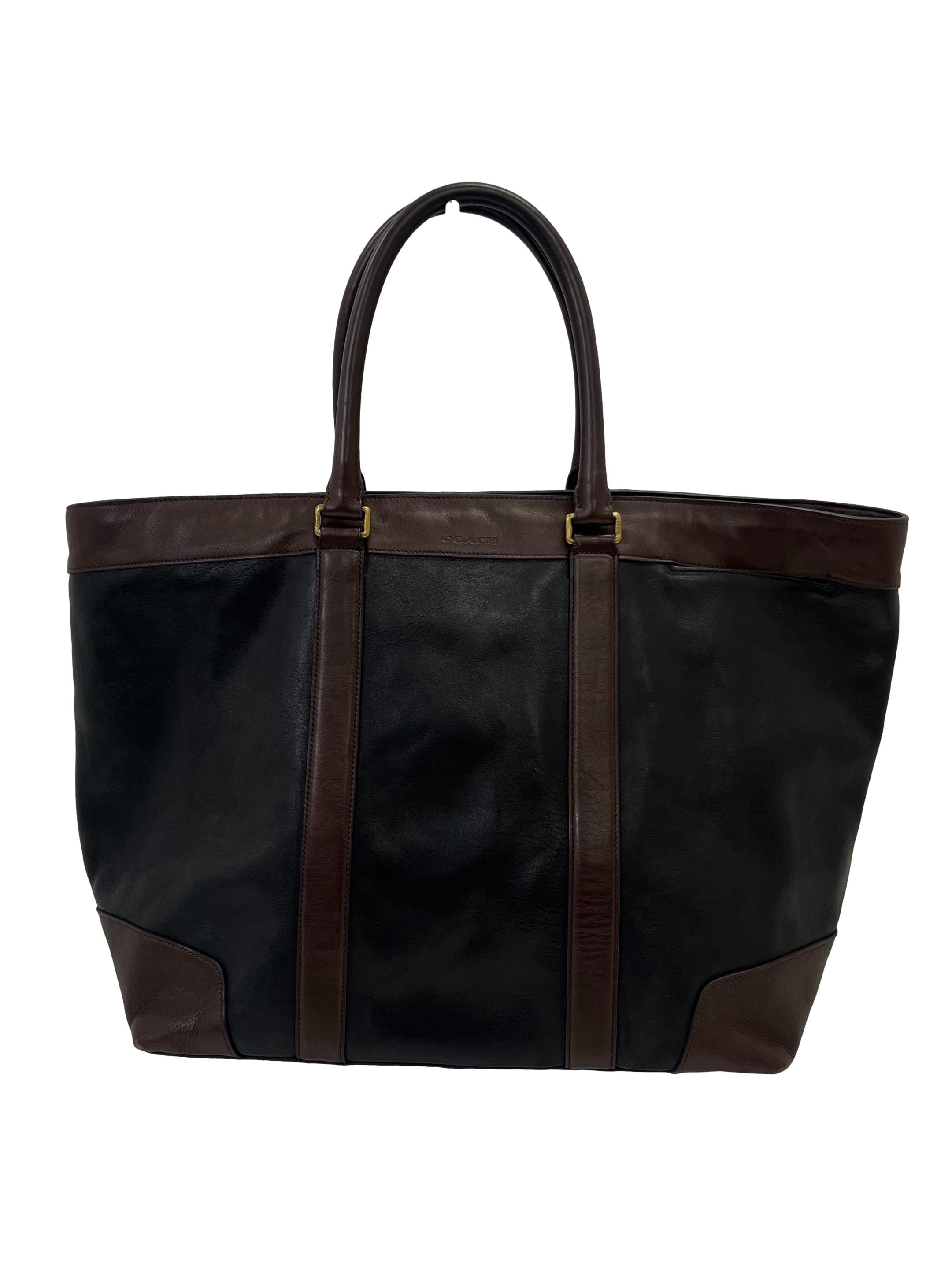 Brown Legacy Bleecker Large Tote Bag