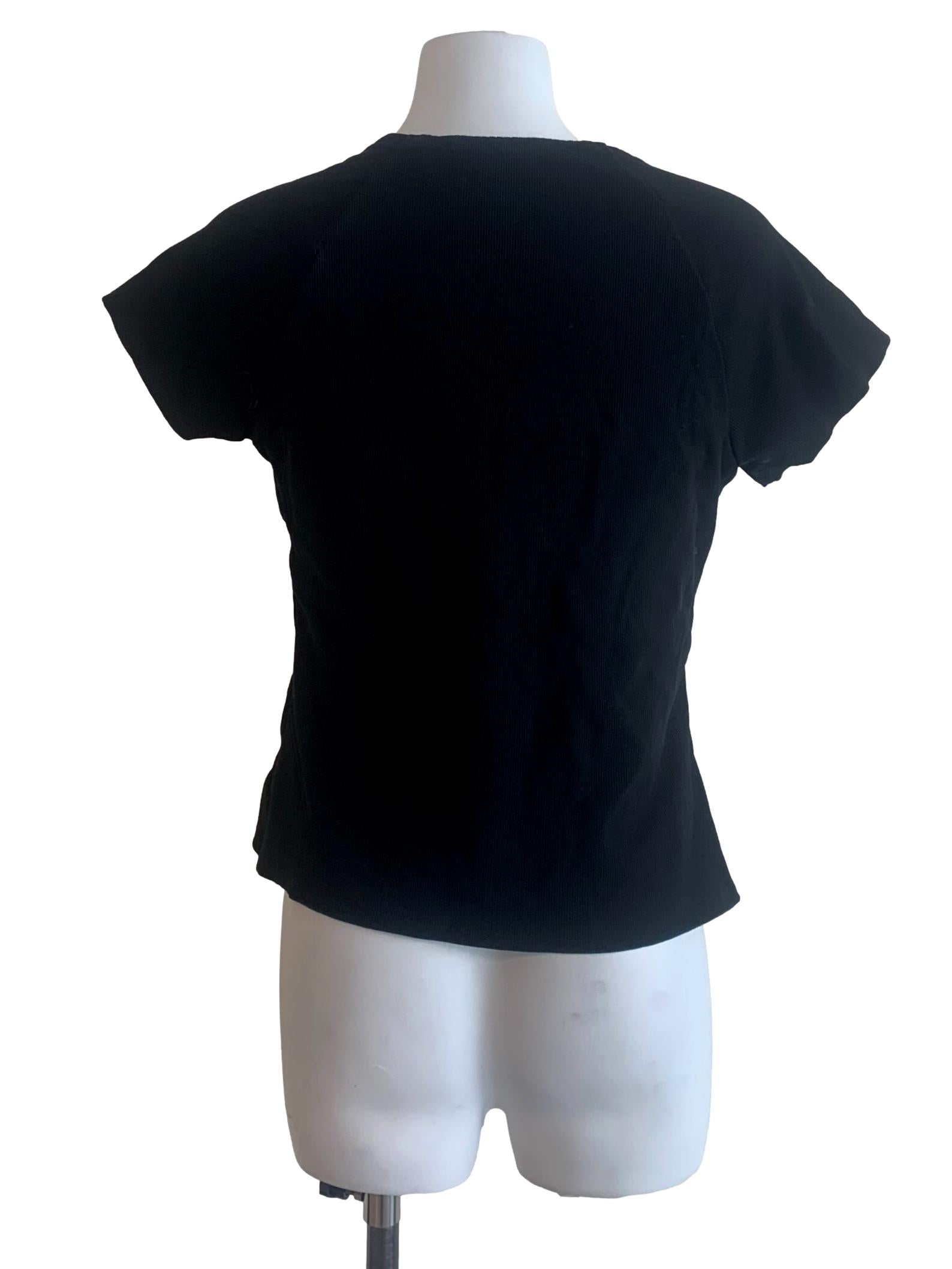 Black Sweetheart Neck Top