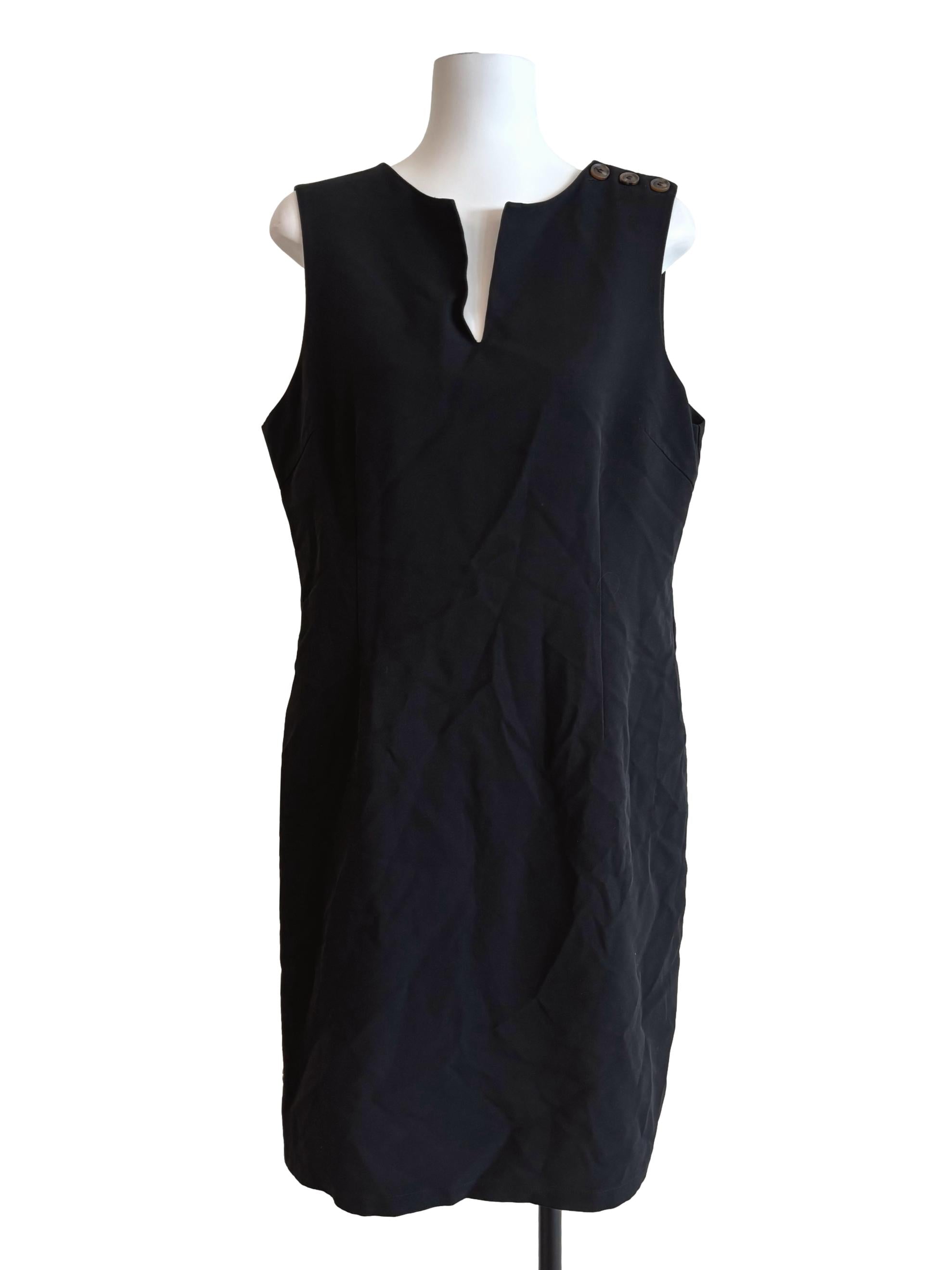 Onyx Black Sleeveless Sheath Dress