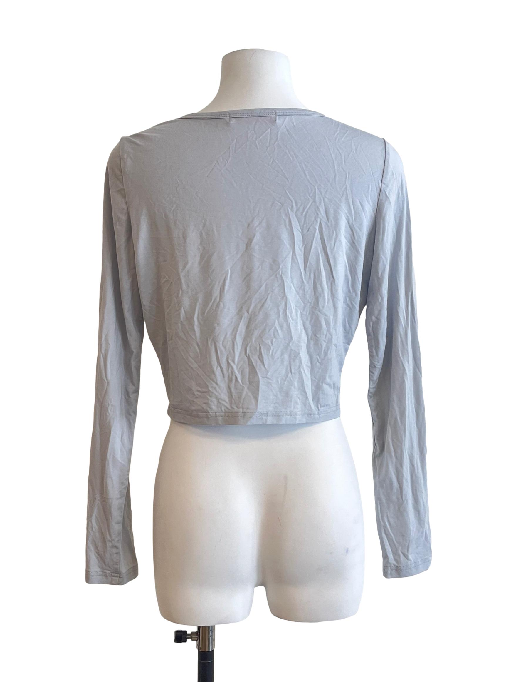 Pale Breeze Blue Long Sleeve Top