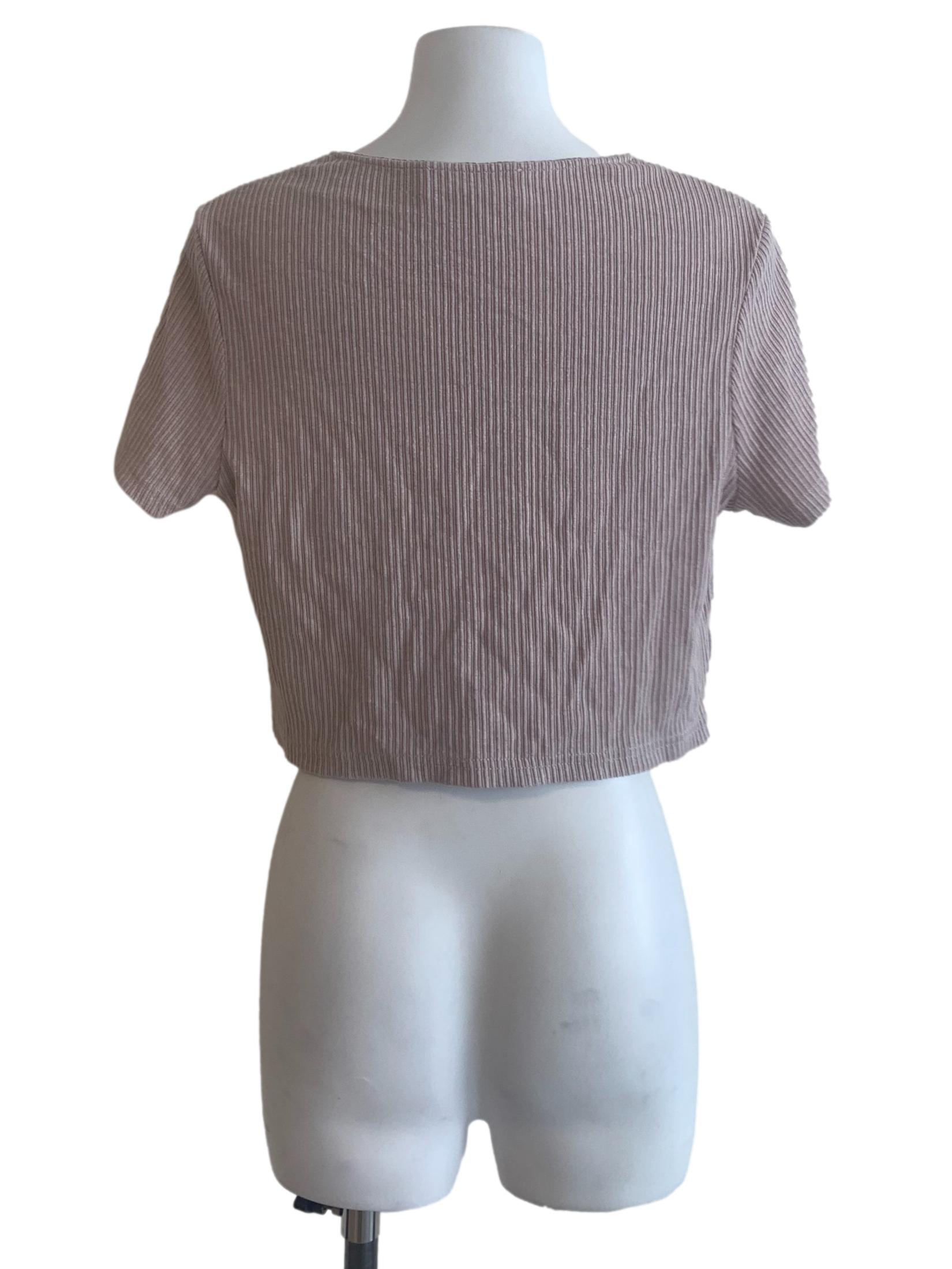 Purple Round Neck Top