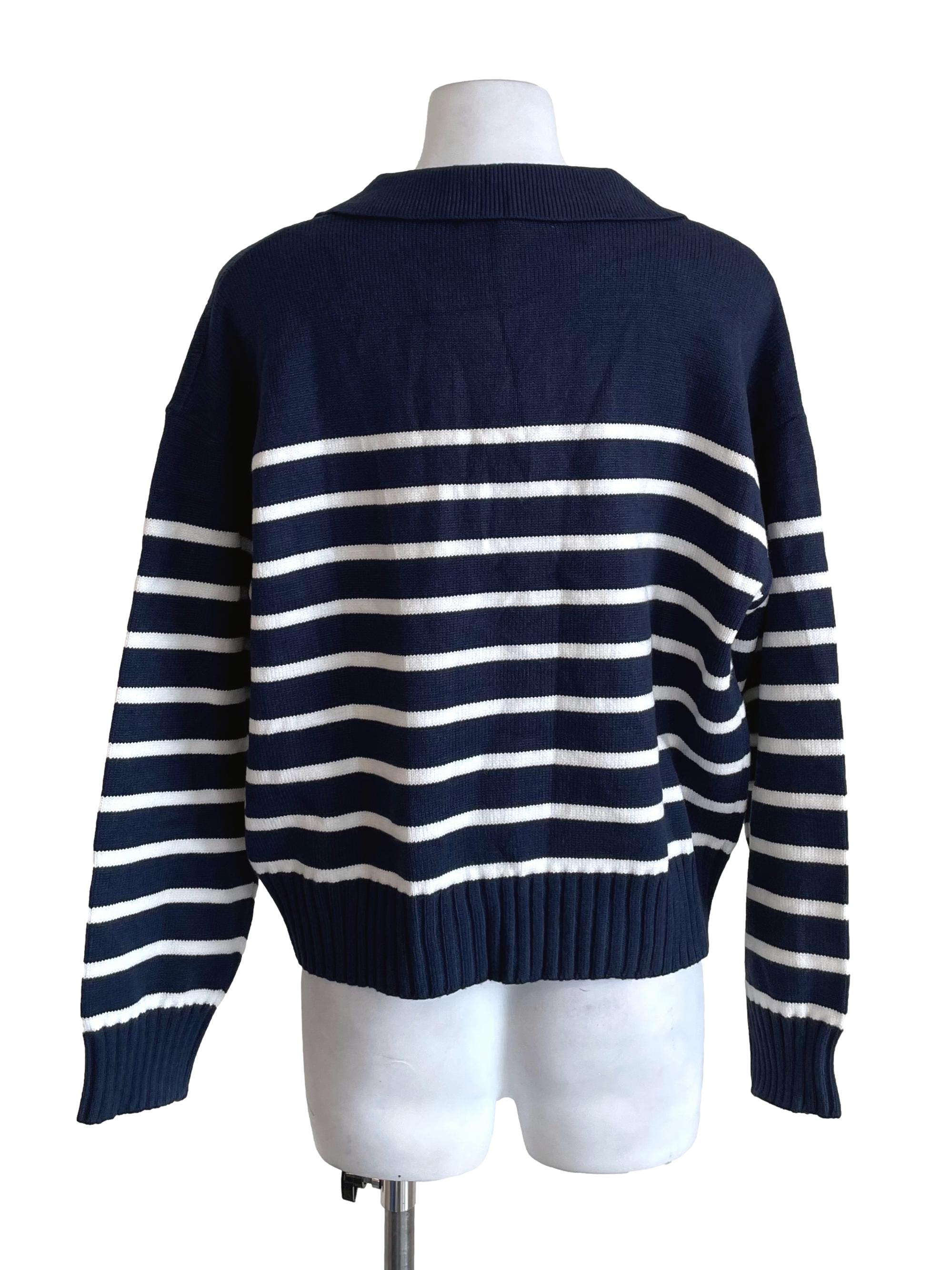 Navy Bengal Stripe Johnny Sweater