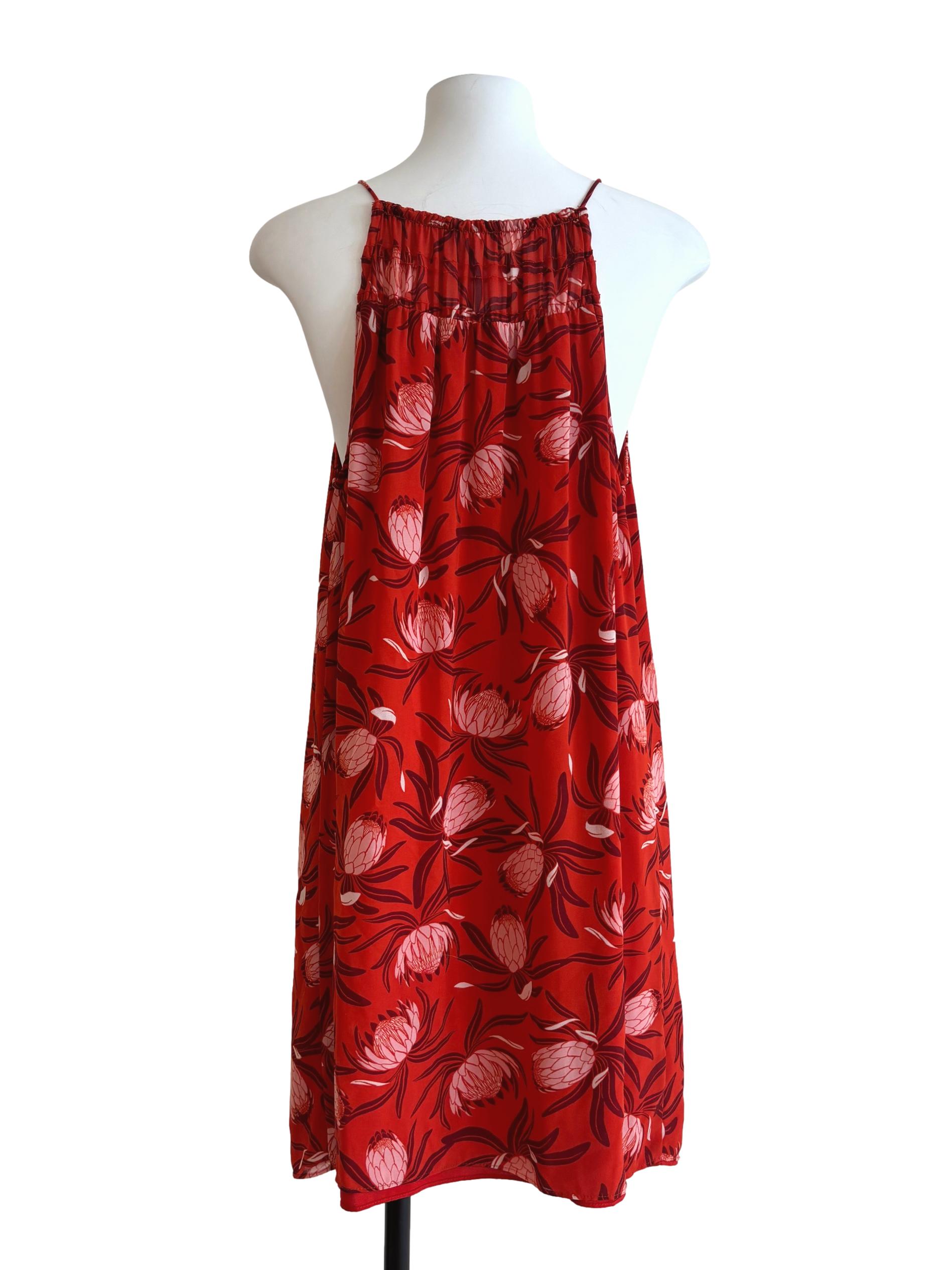 Scarlet Red Spaghetti Strap Shift Dress