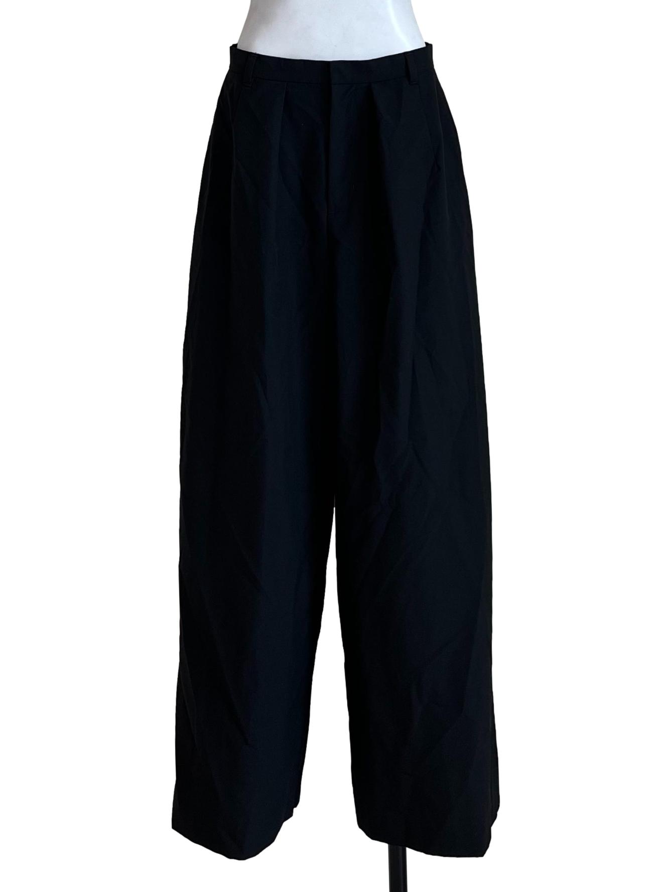 Black Red Line Elastic Waist Pants