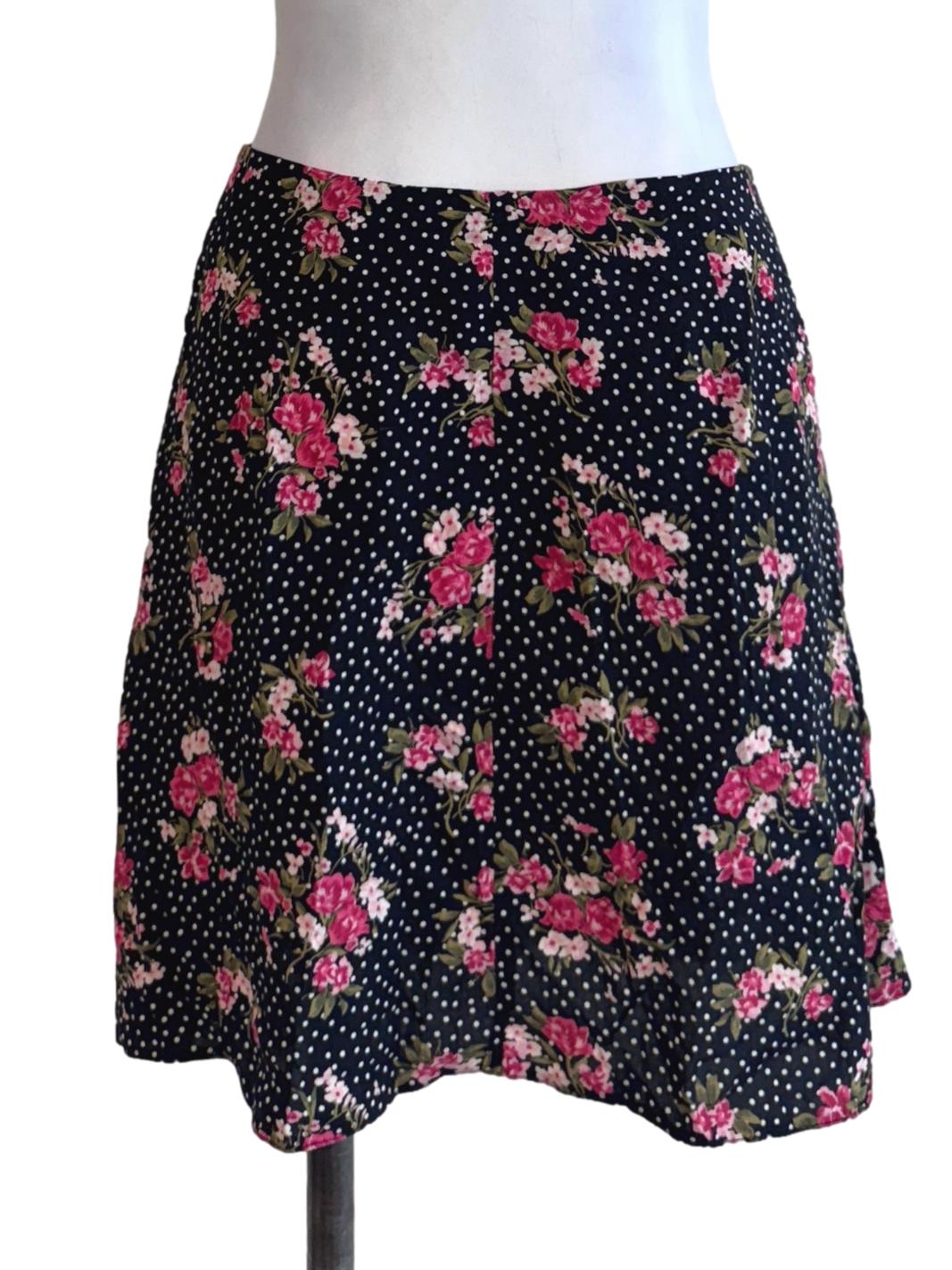 Black Floral Skirts