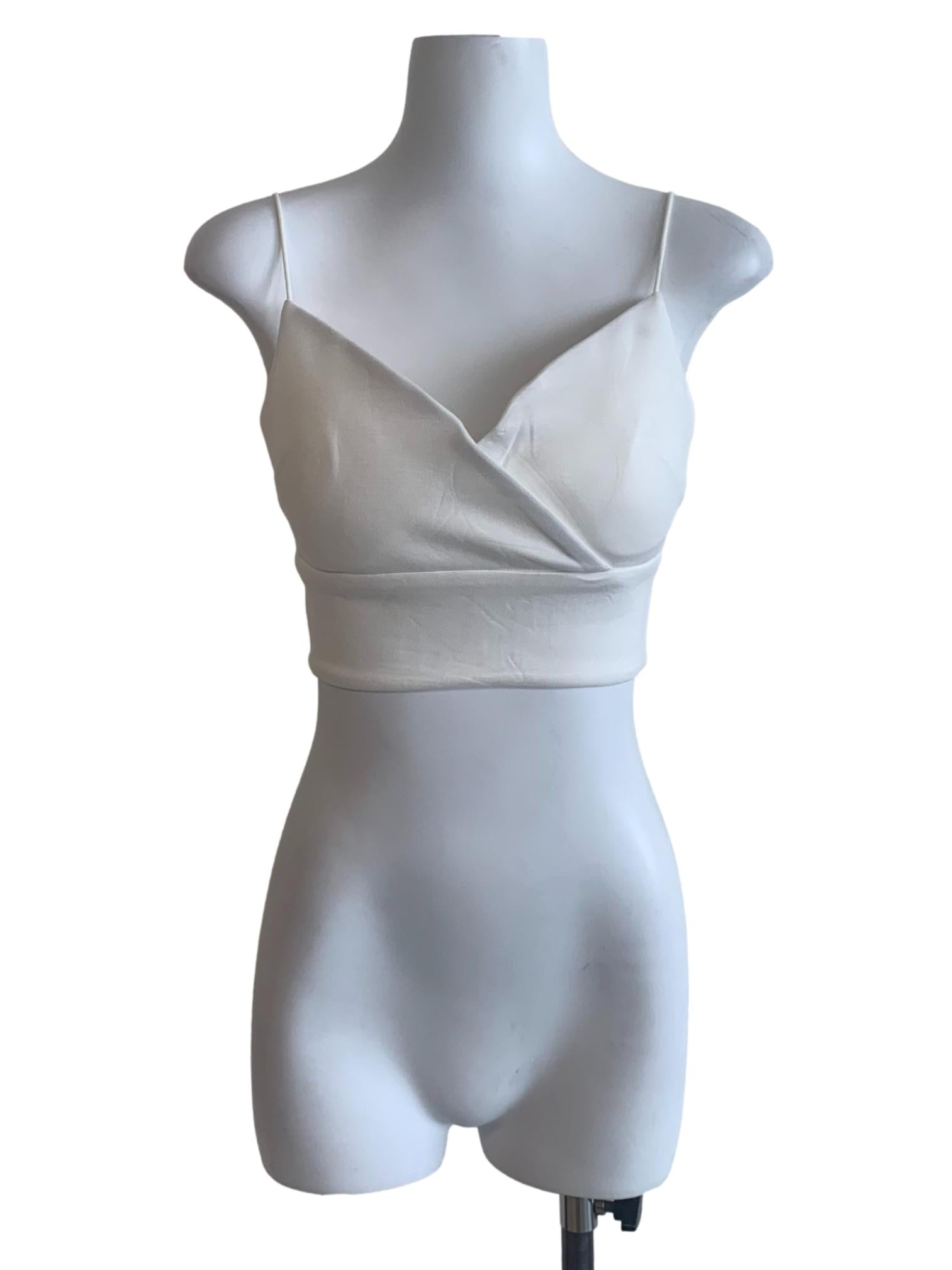 White Sweetheart Cropped Top