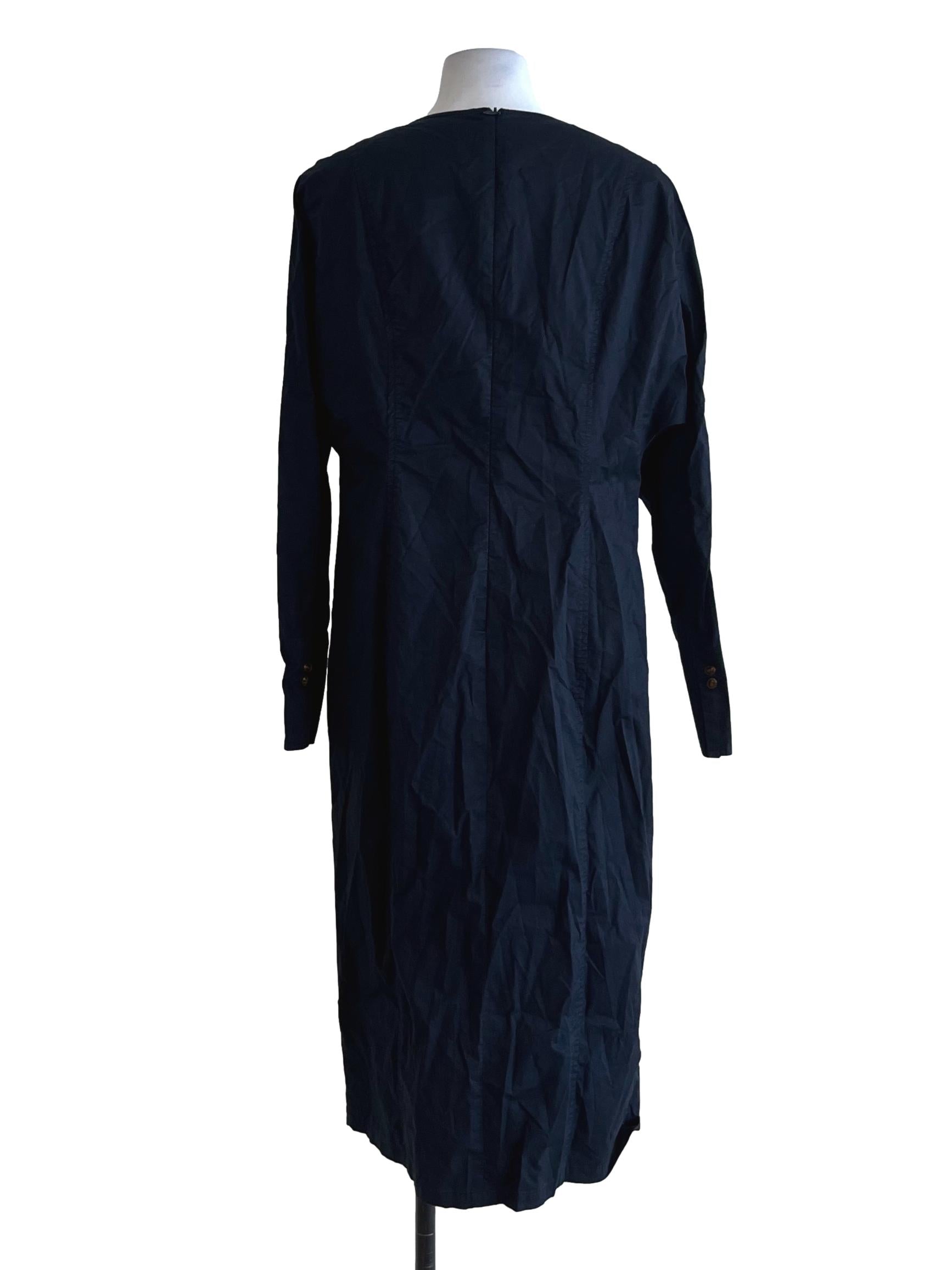 Black V-Neckline Empire Dress
