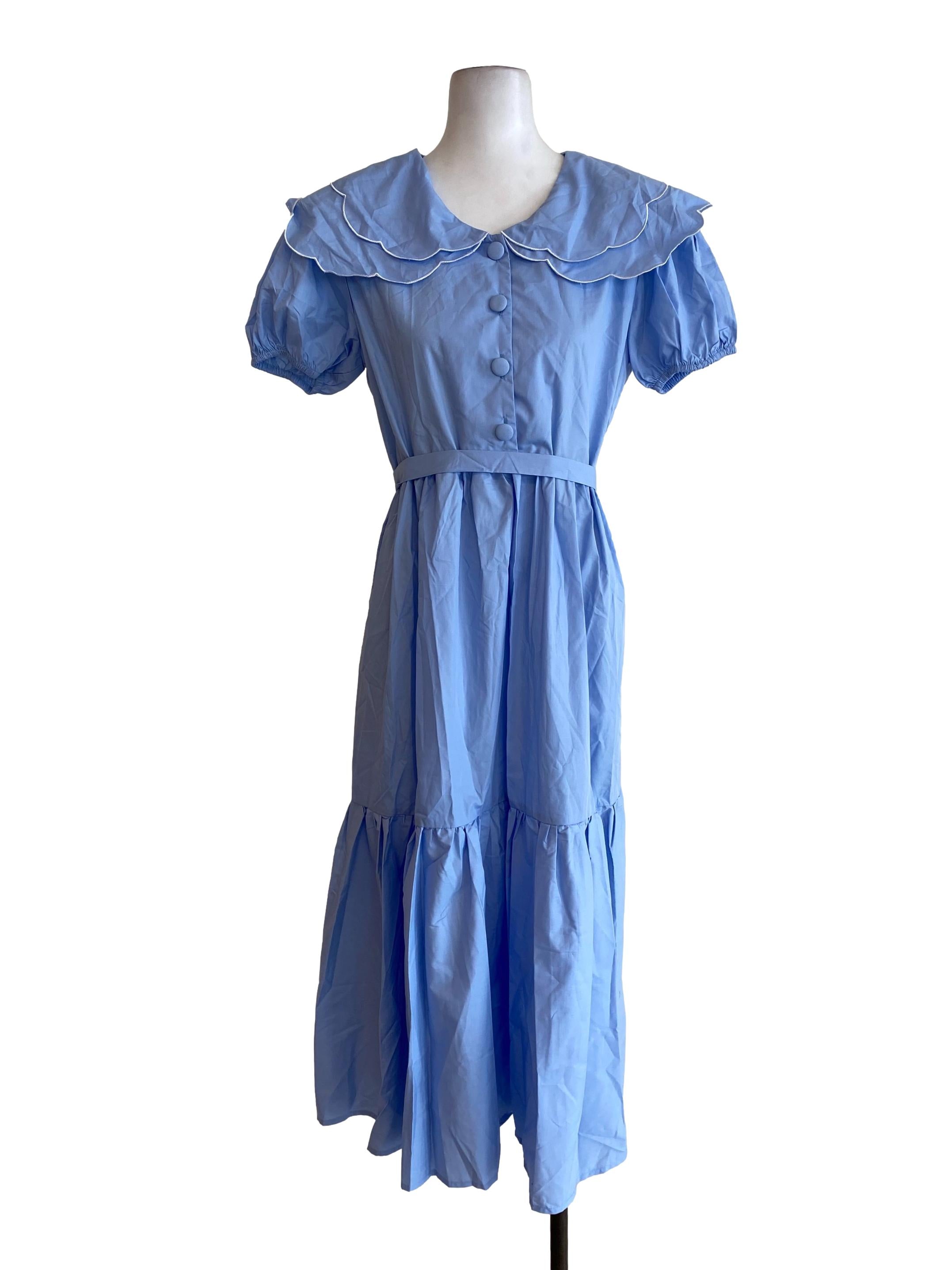 Blue Drop Waist Dress