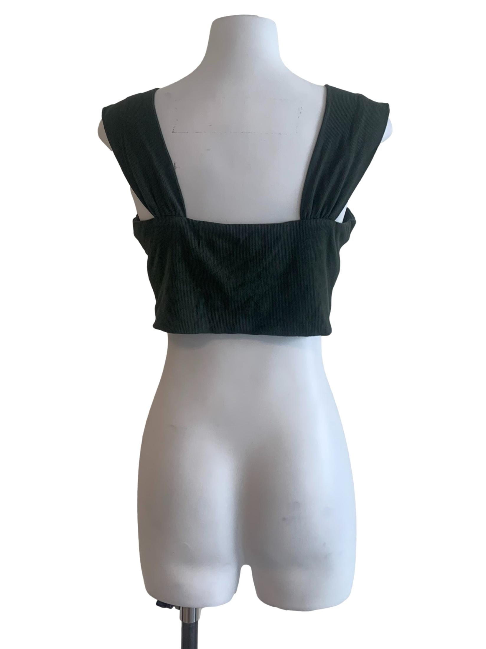 Green Queen Anne Neck Top