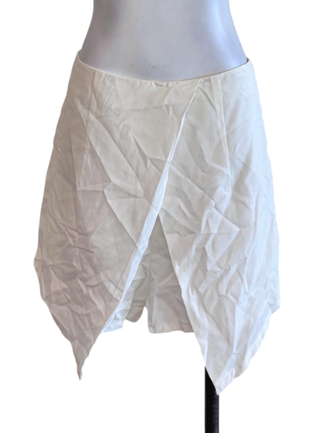 White Plain Mini Skirt